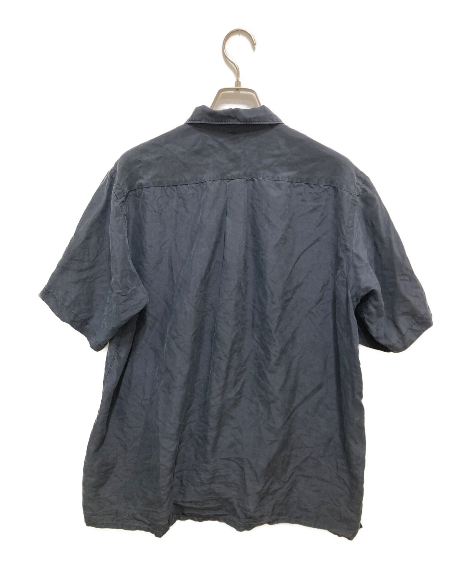 COMOLI (コモリ) コモリ　シルクオープンカラーシャツ ネイビー サイズ:1