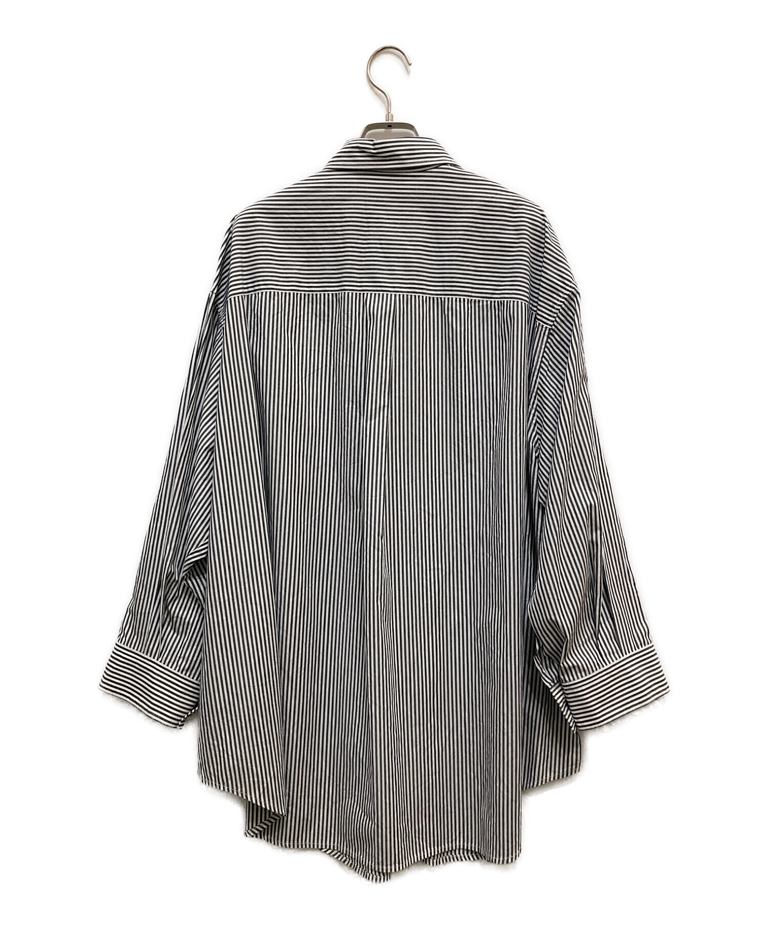中古・古着通販】CLANE (クラネ) HUGE SHIRT ホワイト×グレー サイズ:1 