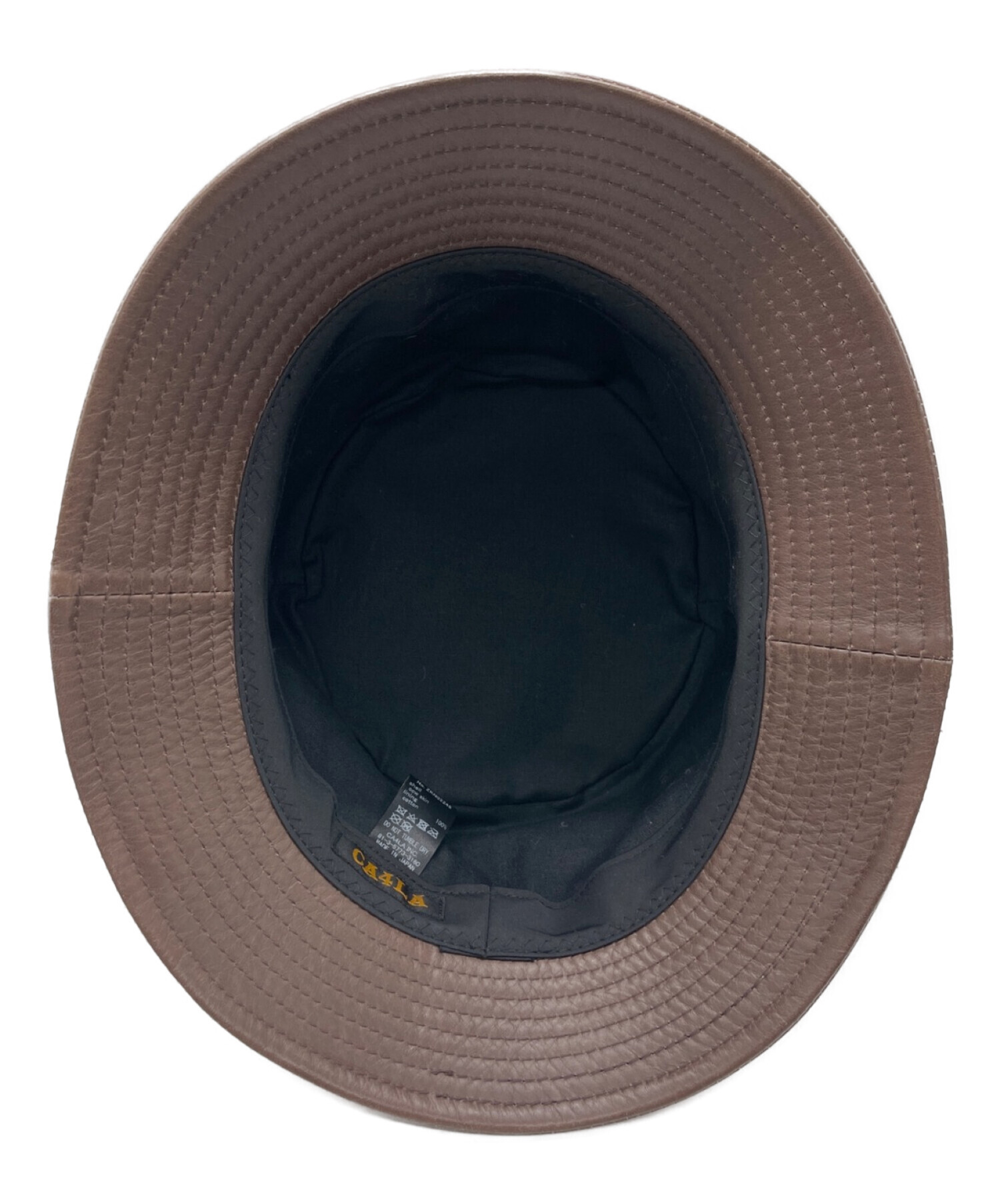 中古・古着通販】CA4LA (カシラ) レザーバケットハット ブラウン 