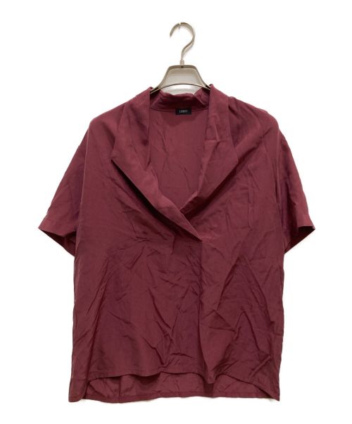 中古・古着通販】LOEFF (ロエフ) シルク混スキッパーブラウス ワイン 