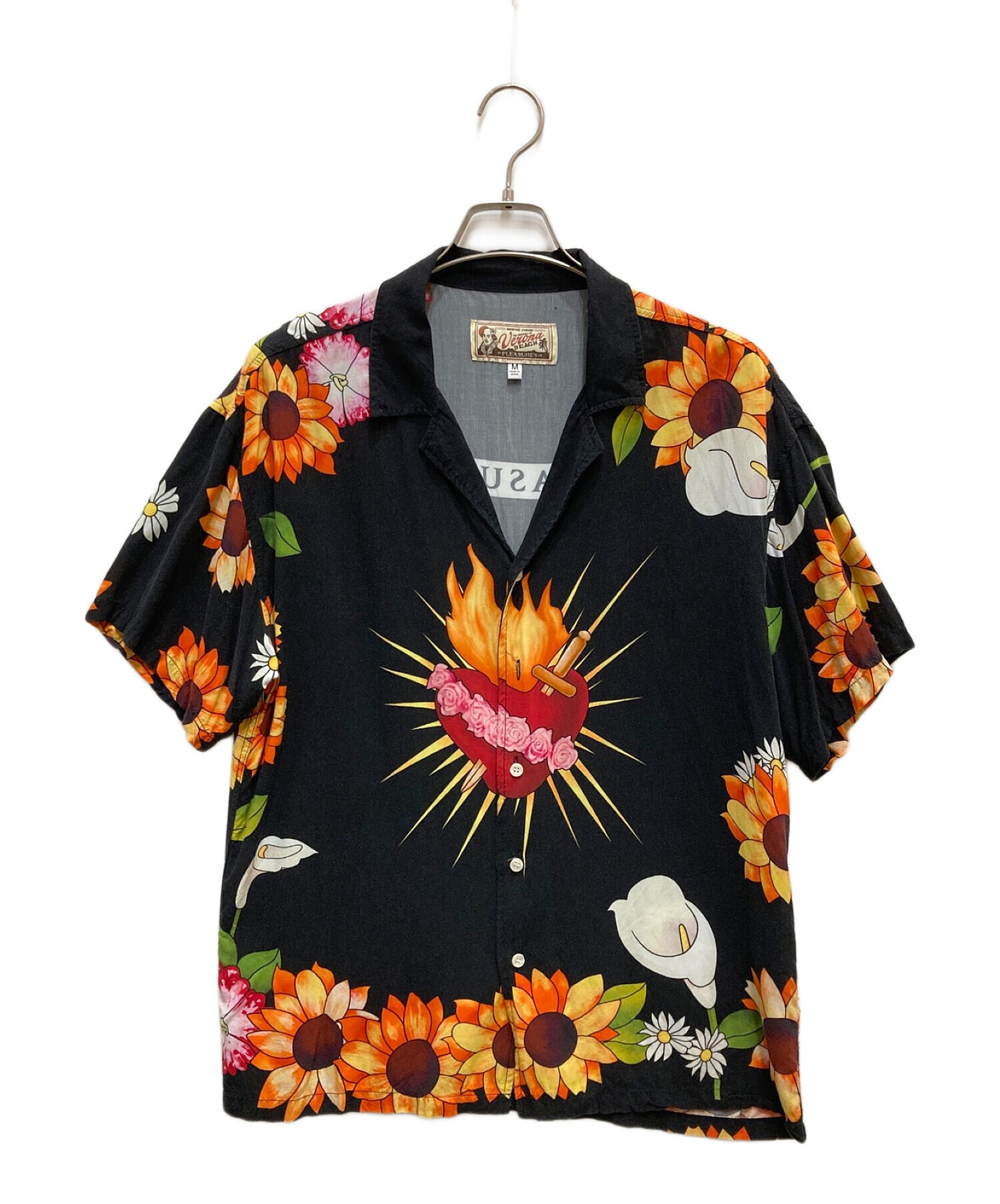 中古・古着通販】PLEASURES (プレジャーズ) アロハシャツ ブラック  