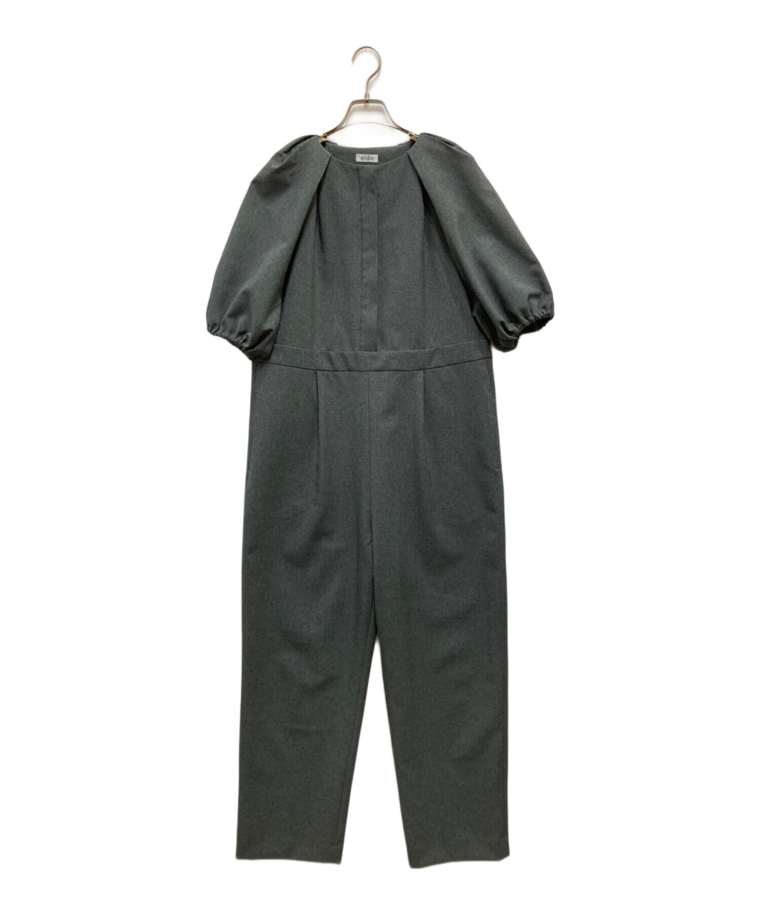 中古・古着通販】eldo (エルド) パフスリーブオールインワン グレー 