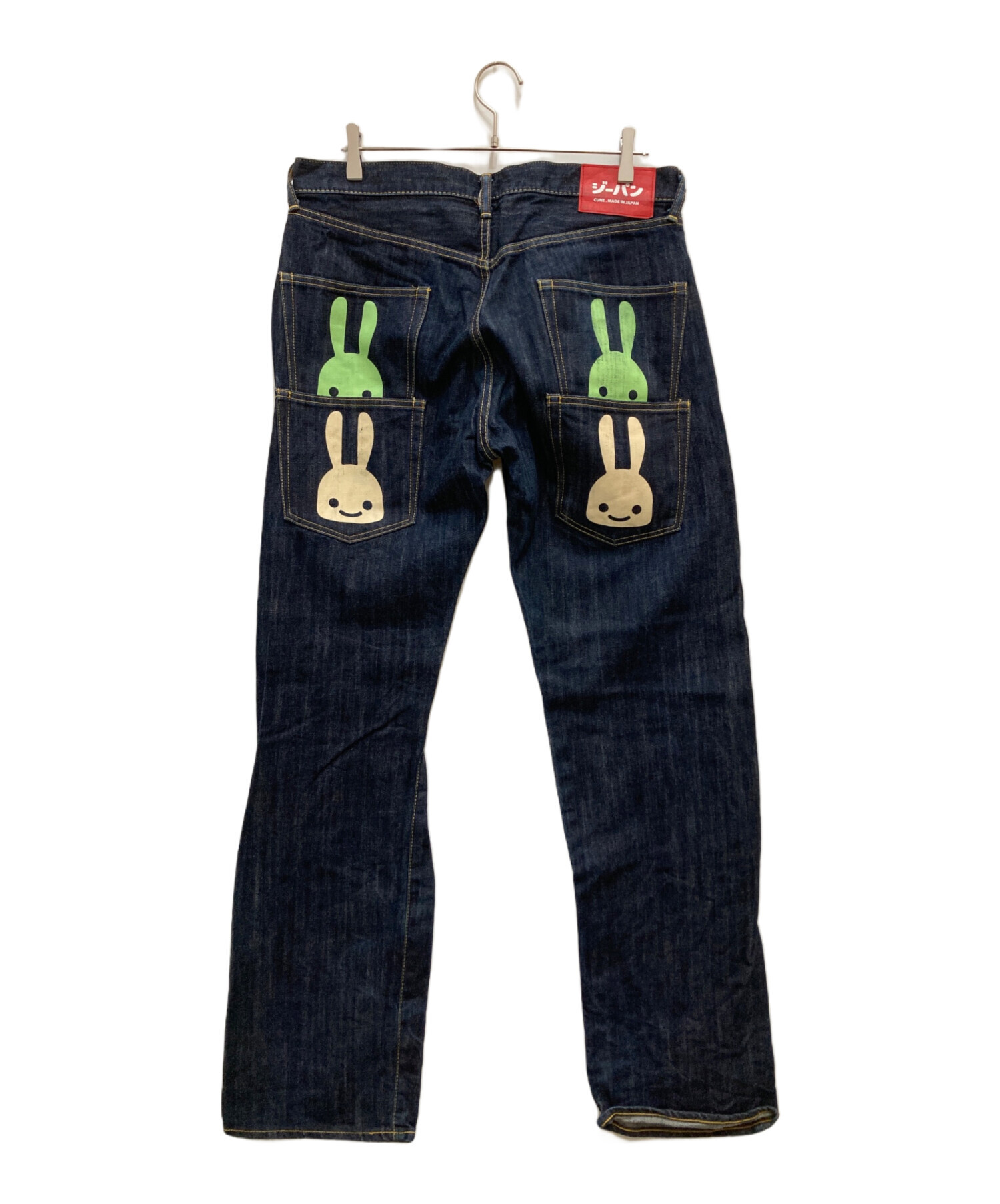 中古・古着通販】CUNE (キューン) 2段うさぎペイントデニムパンツ 