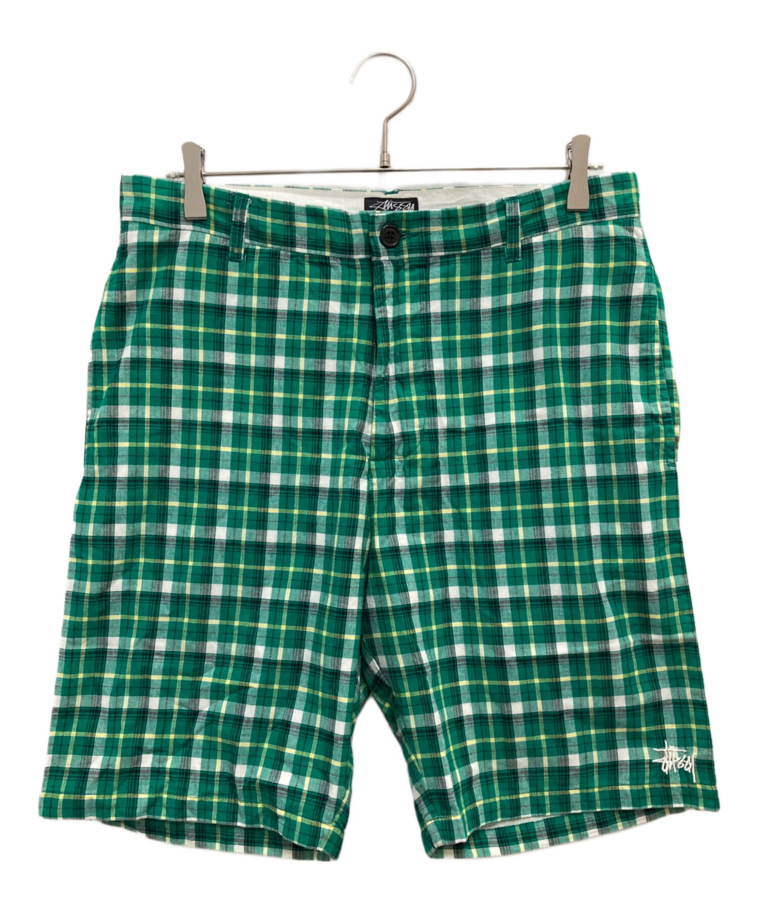 中古・古着通販】stussy (ステューシー) チェックハーフパンツ 
