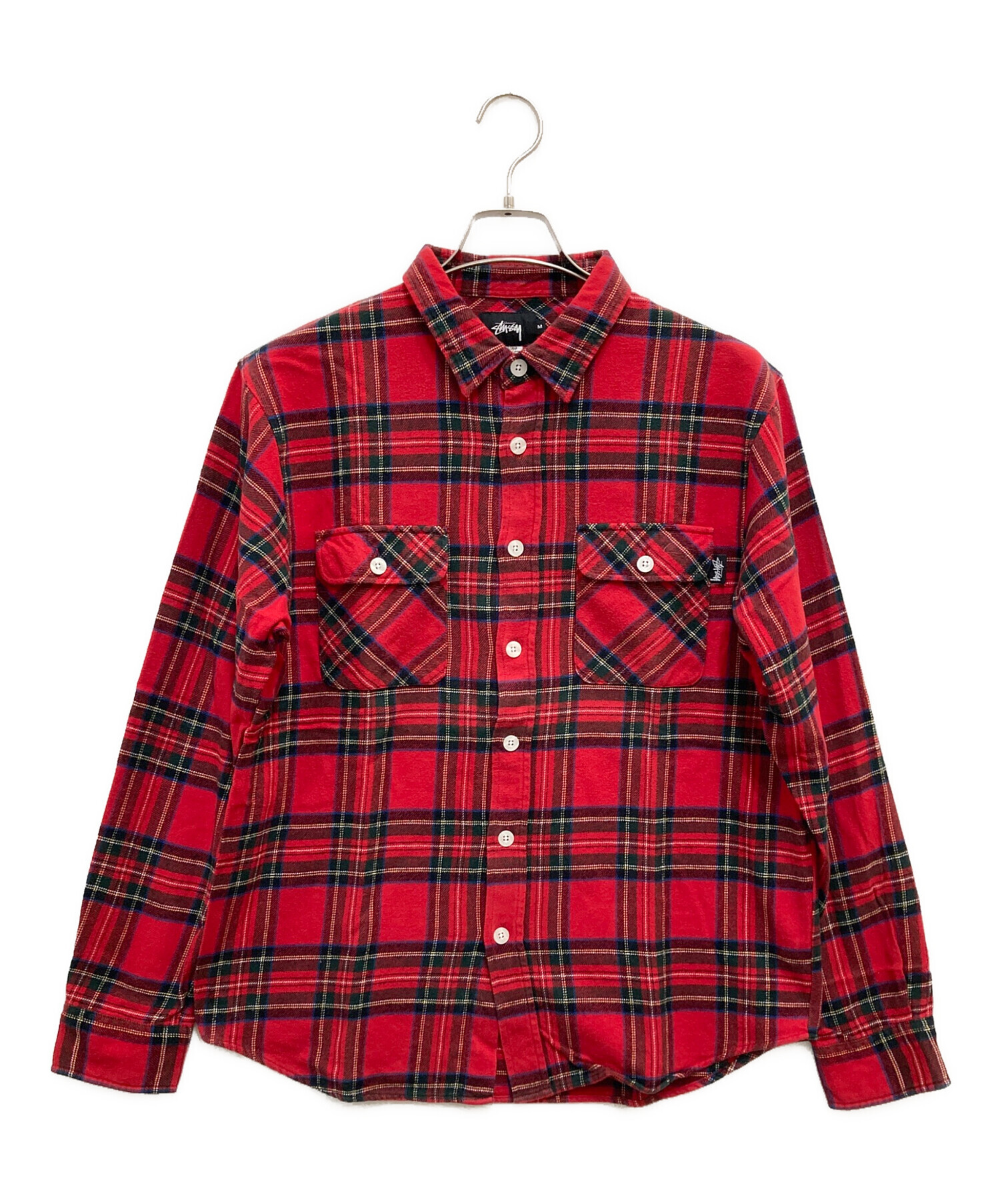 Vetements チェック柄赤長袖ネルシャツ Vetements チェック柄赤長袖