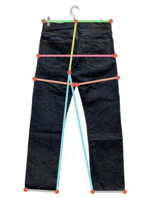 lideal リデアル デニムパンツ 旨い 30(M位) 白(デニム) 【古着】【中古】