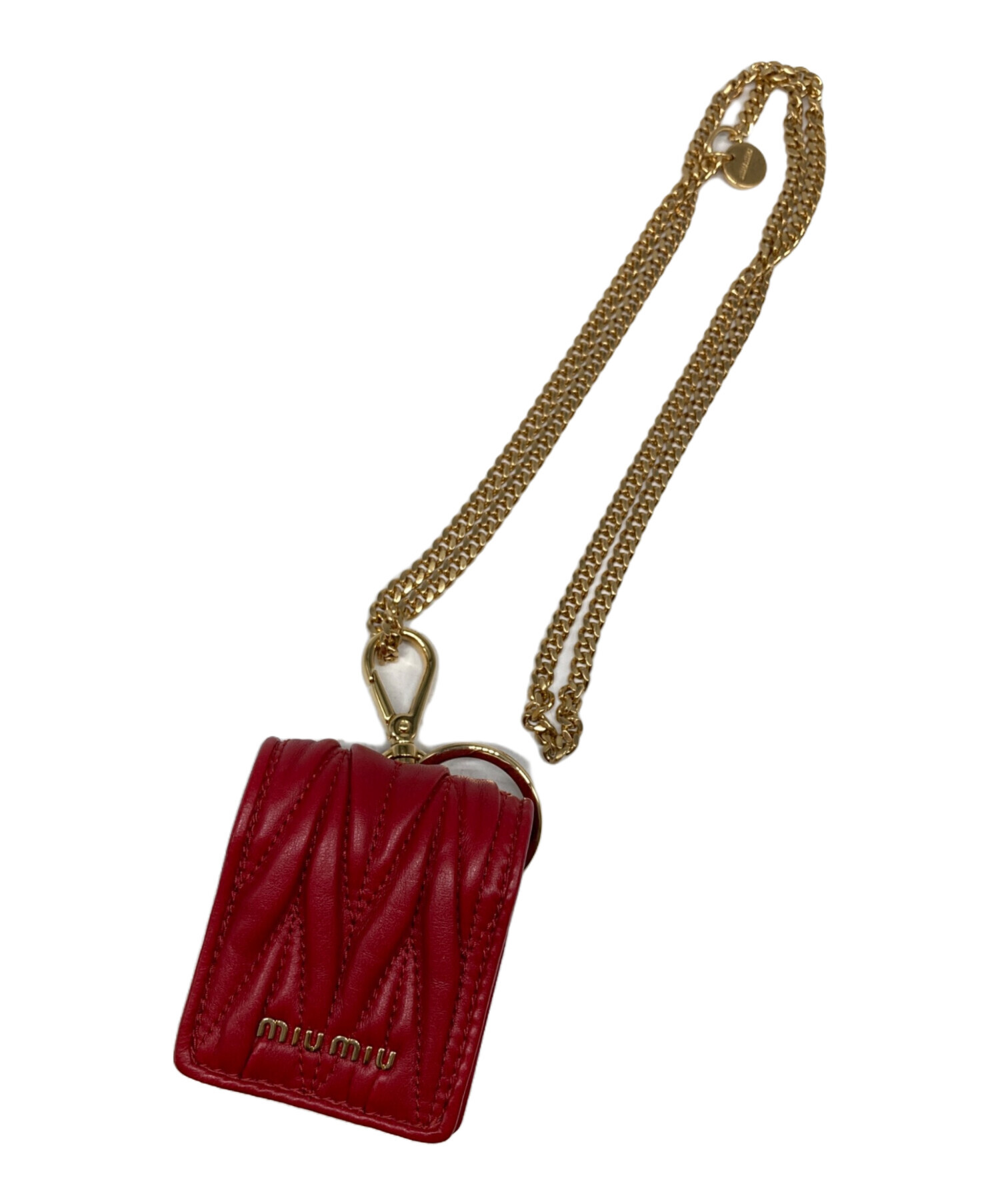 miumiu ミュウミュウ ★ マテラッセ AirPods Pro ケース 赤 miumiu ミュウミュウ ☆ マテラッセ AirPods Pro ケース 赤 MIUMIU