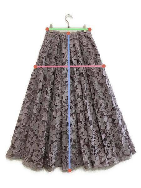 ameri vintage lace skirt ラベンダー