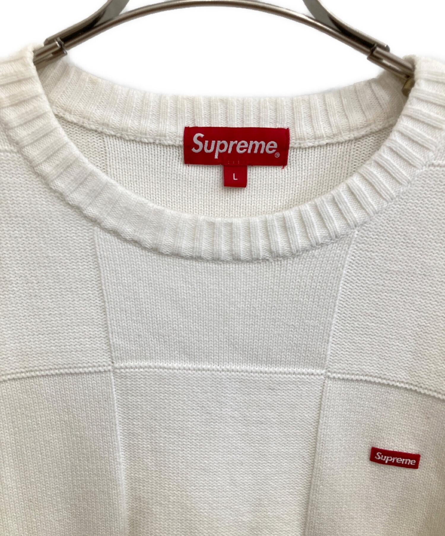 supreme Checkerboard Small box Sweater SUPREME Tonal Checkerboard