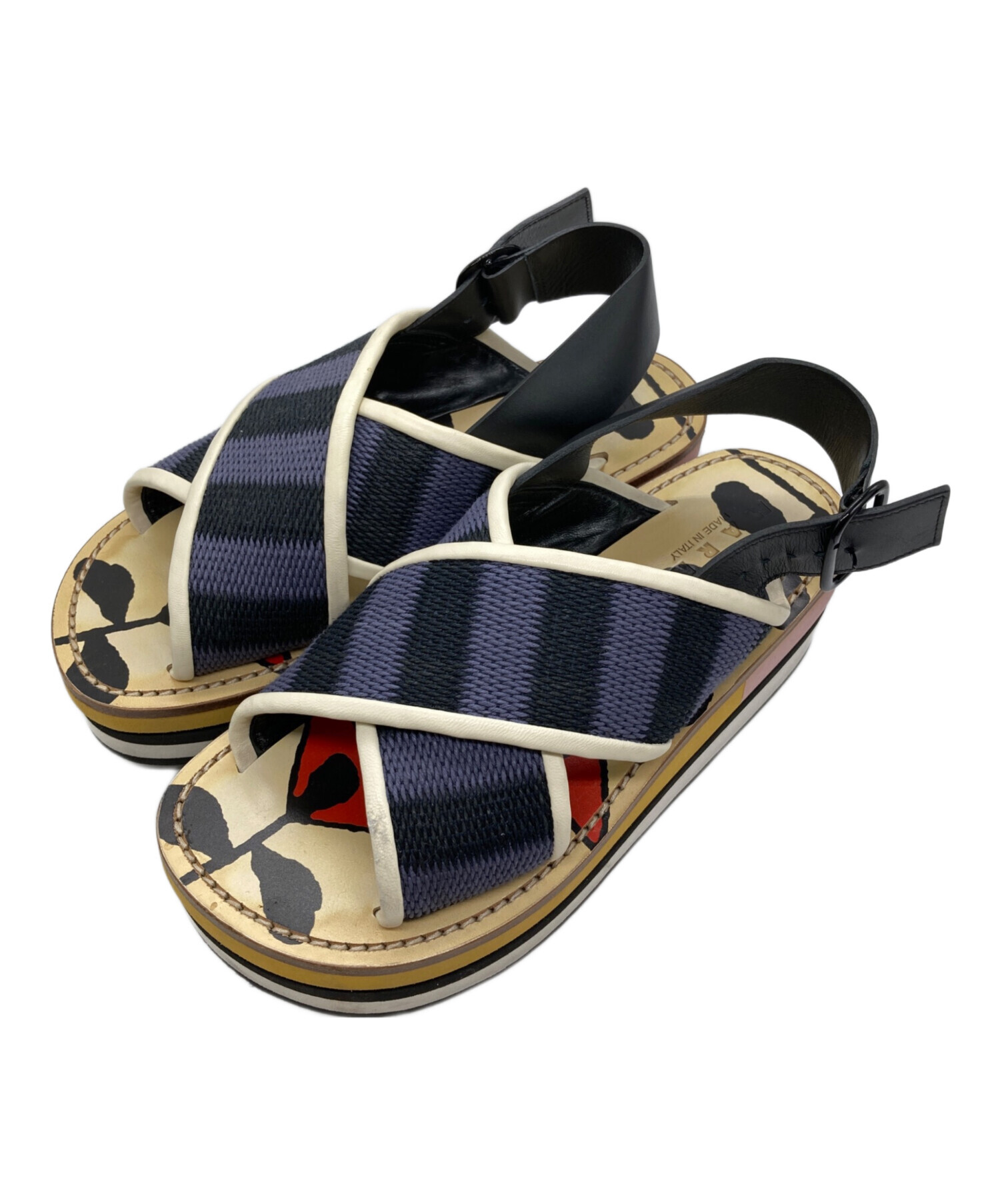 中古・古着通販】MARNI (マルニ) 厚底サンダル マルチカラー サイズ 