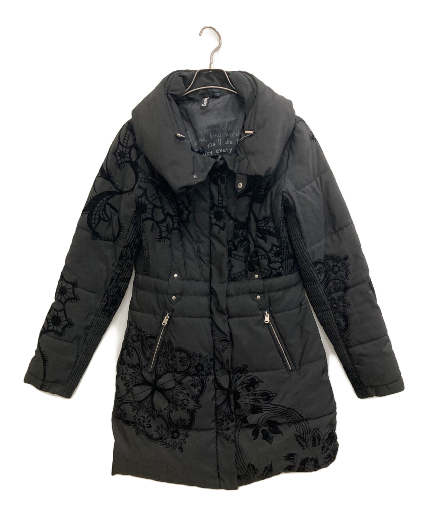 中古・古着通販】Desigual (デシグアル) 中綿コート ブラック サイズ 