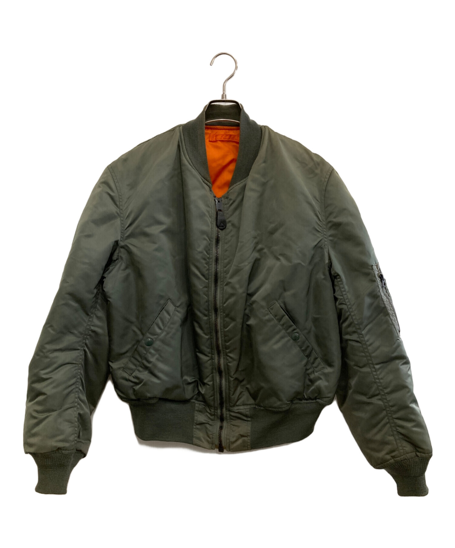 中古・古着通販】ALPHA (アルファ) MA-1ジャケット オリーブ サイズ:XL 