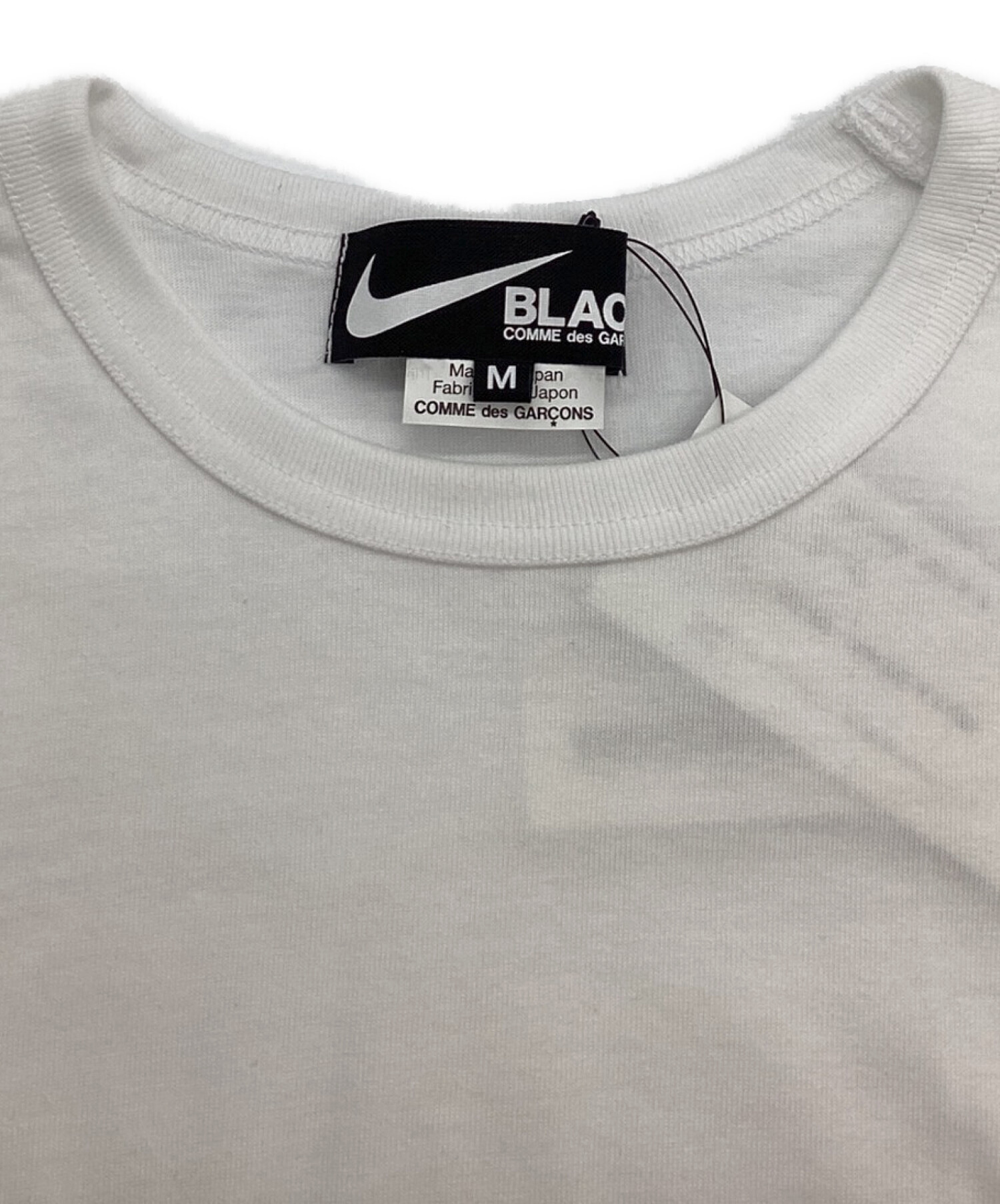 BLACK COMME des GARCONS (ブラック コムデギャルソン) NIKE (ナイキ) Tシャツ ホワイト サイズ:M 未使用品