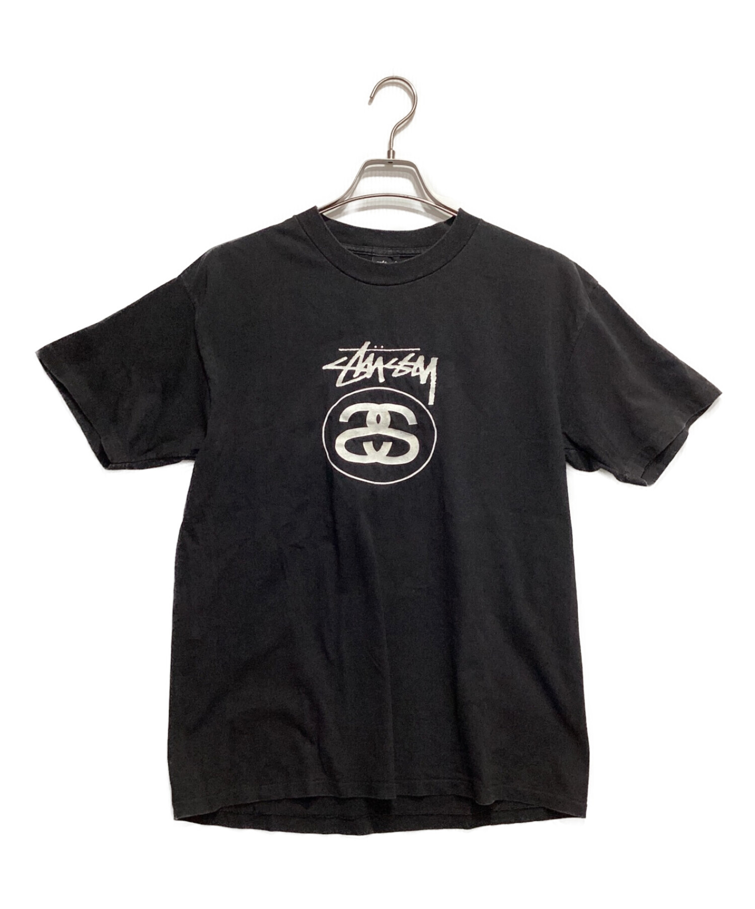 stussy (ステューシー) オールドプリントTシャツ ブラック サイズ:L