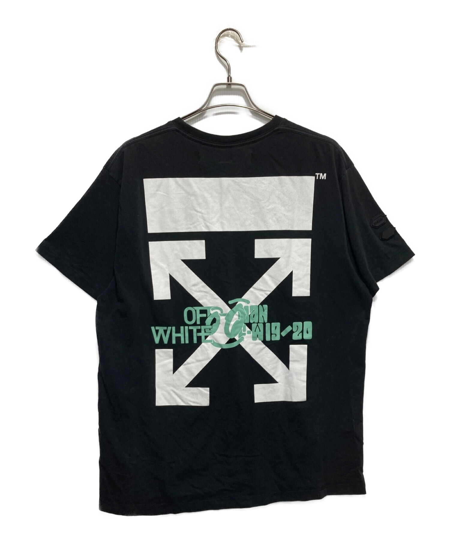 OFFWHITE (オフホワイト) プリントTシャツ ブラック サイズ:XS
