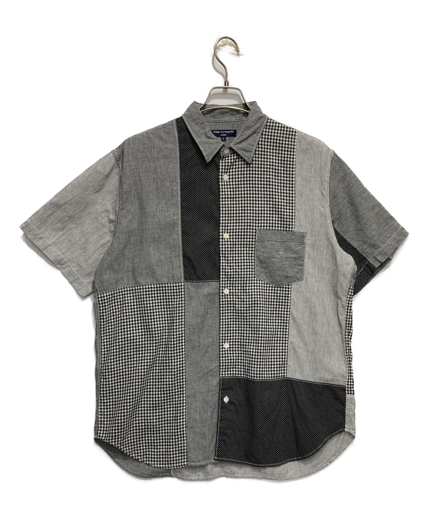 COMME des GARCONS HOMME パッチワークシャツ size L