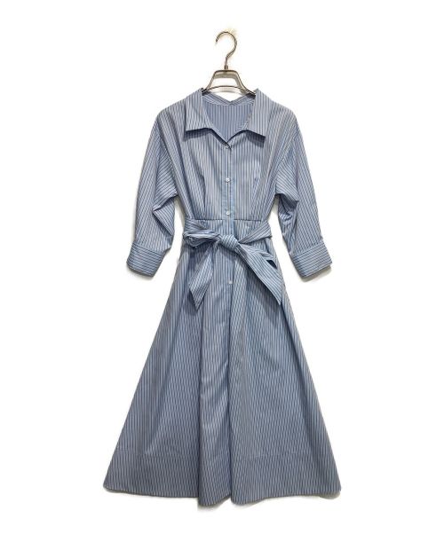中古・古着通販】COHINA (コヒナ) サッシュベルト付きストライプシャツ  