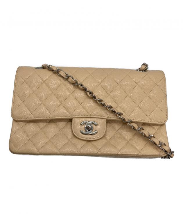中古・古着通販】CHANEL (シャネル) キャビアスキンダブルフラップ 