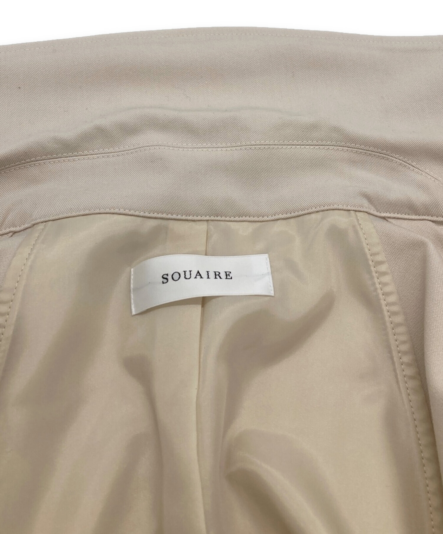 中古・古着通販】SOUAIRE (ソアール) フラフィーケープコート ベージュ 
