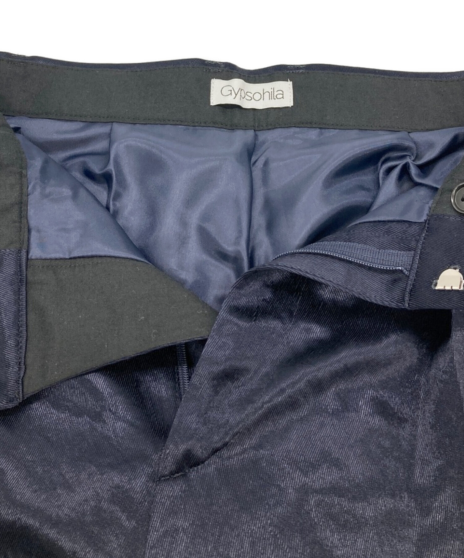 中古・古着通販】Gypsohila (ジプソフィア) グロッシーパンツ ネイビー 
