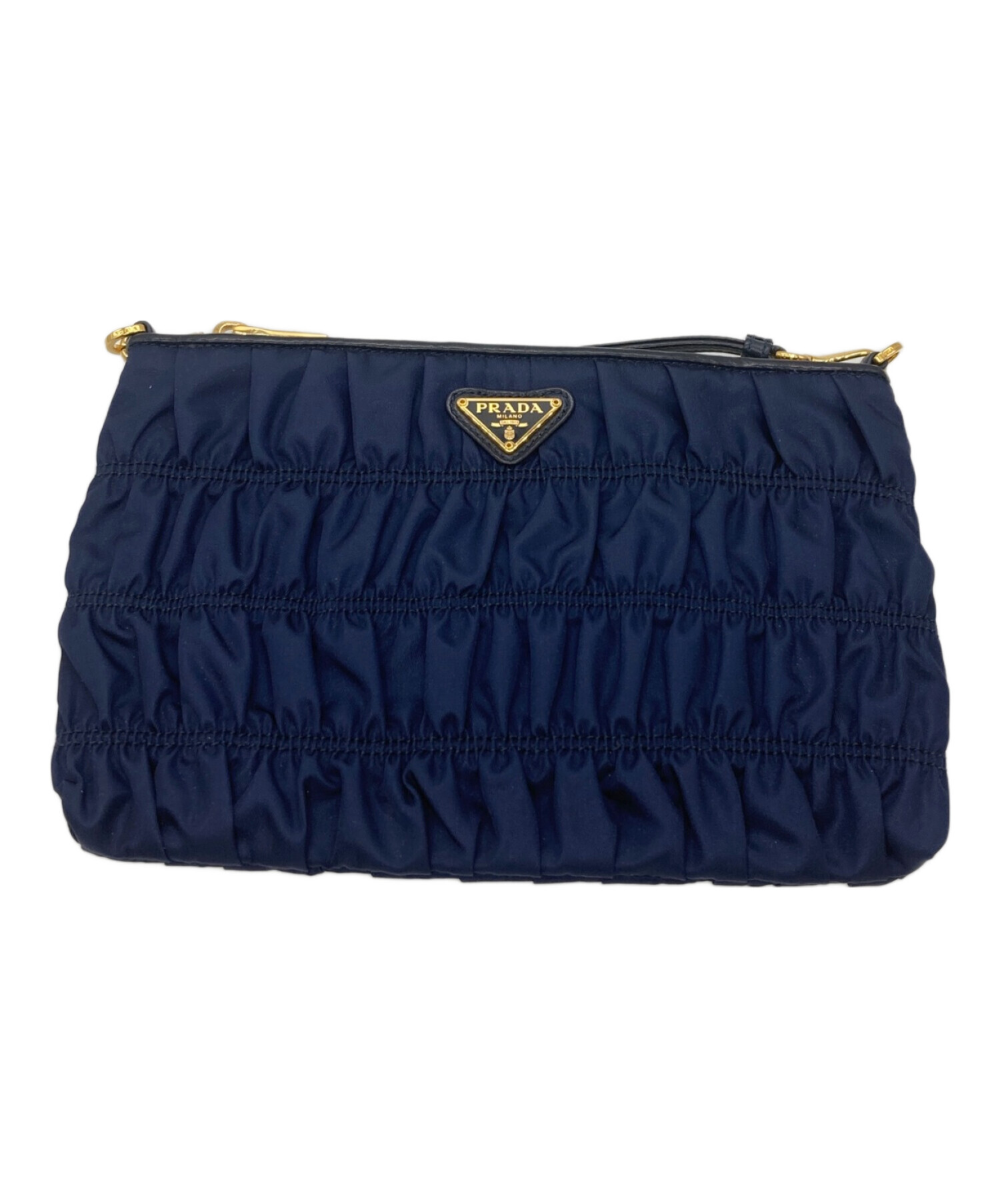 中古・古着通販】PRADA (プラダ) ハンドバッグ ネイビー サイズ 