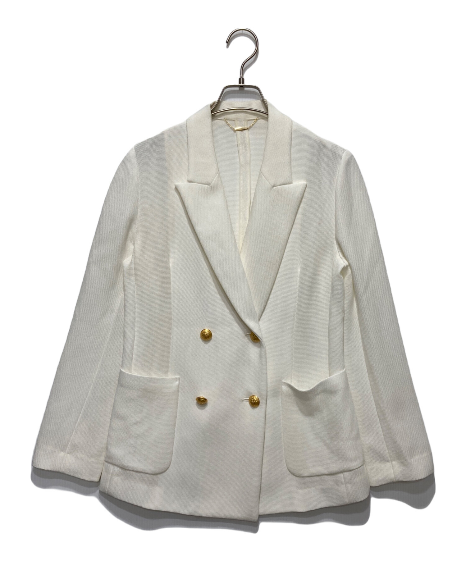 allureville アルアバイル カラミダブルコンパクトジャケット ホワイト