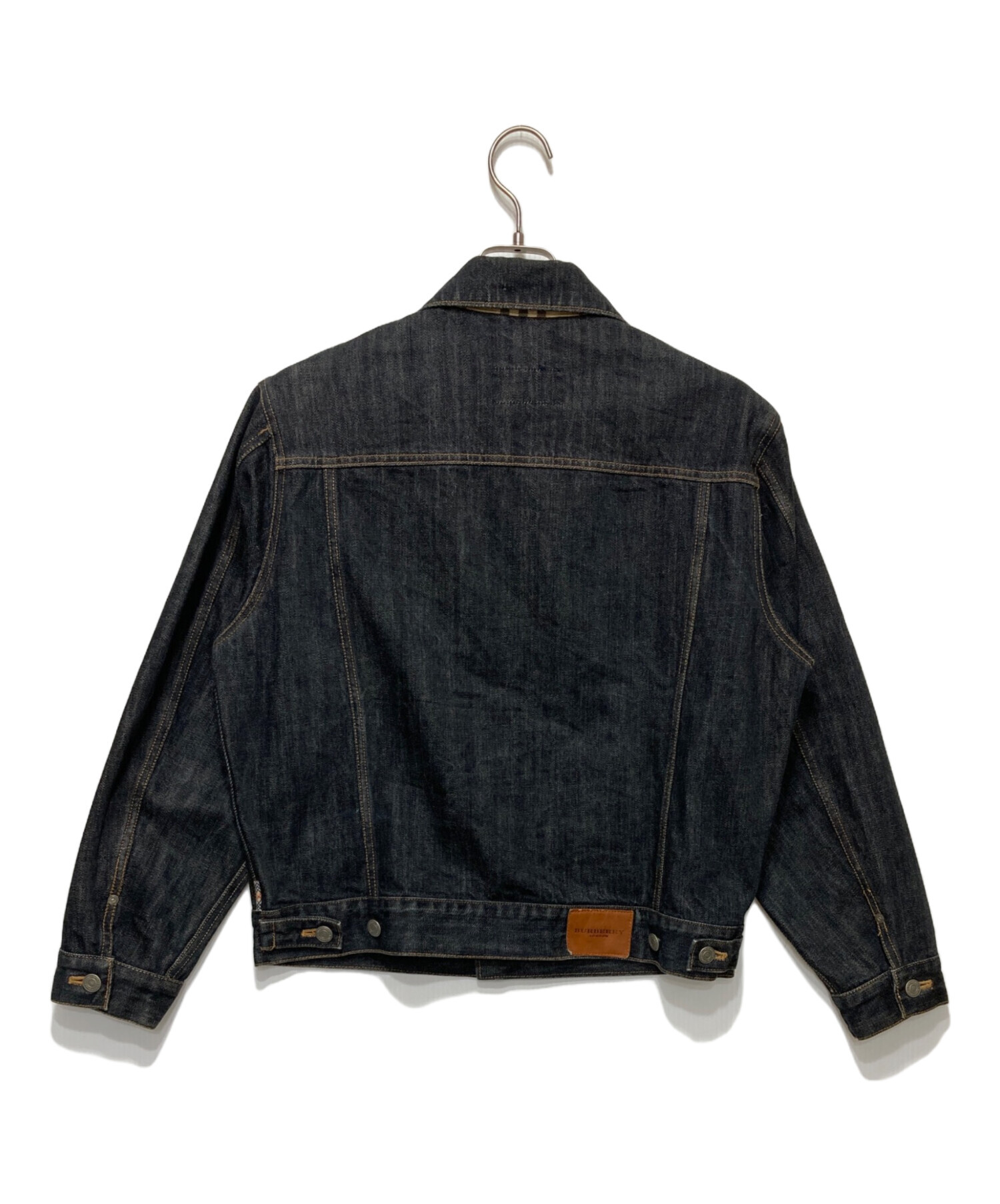 ☆未使用品☆バーバリー ロンドン デニムジャケット 黒 ノバチェック サイズ15 ☆未使用品☆バーバリー ロンドン デニムジャケット 黒 ノバ