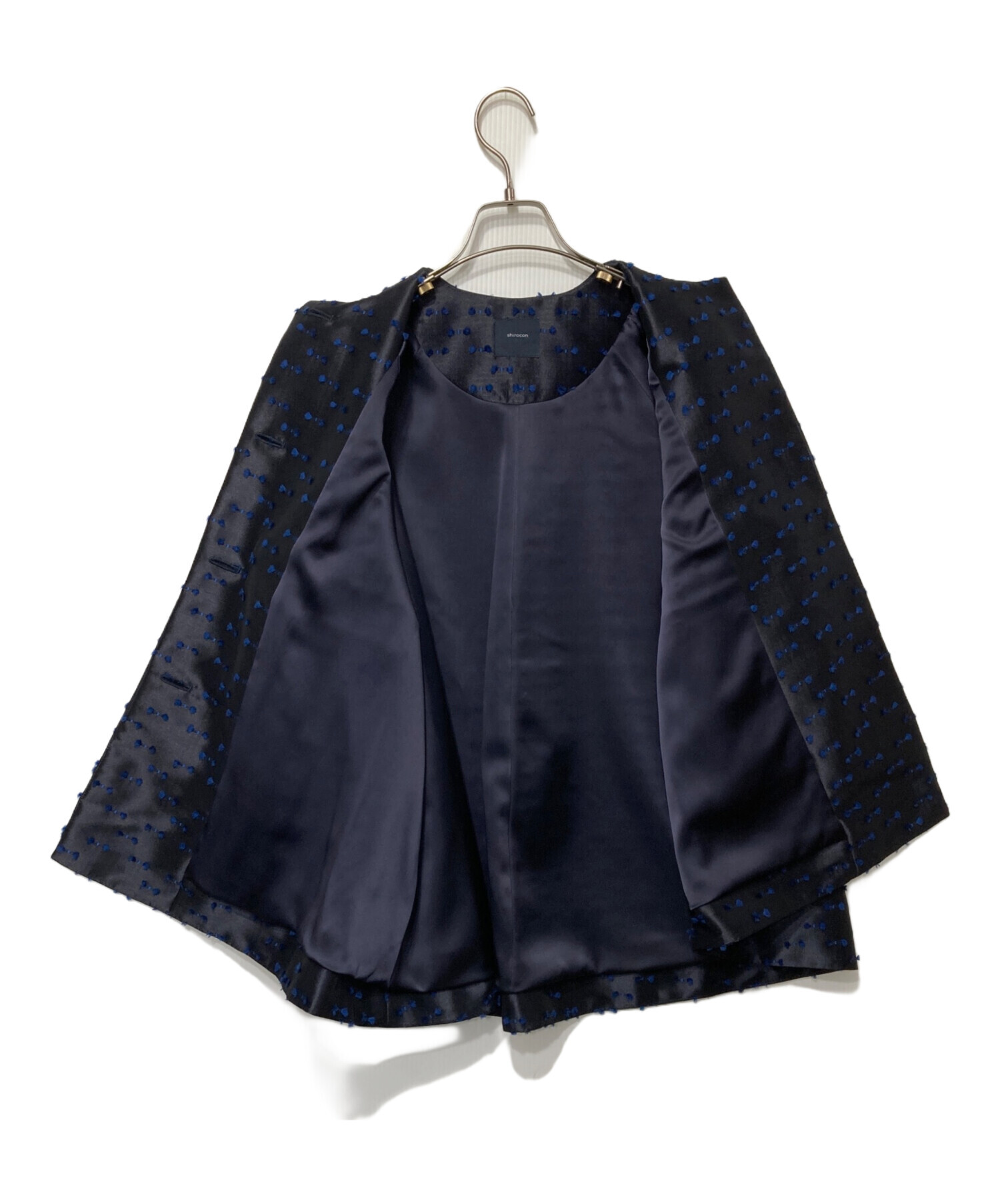 yori shiroconリボンジャガードテンコート36