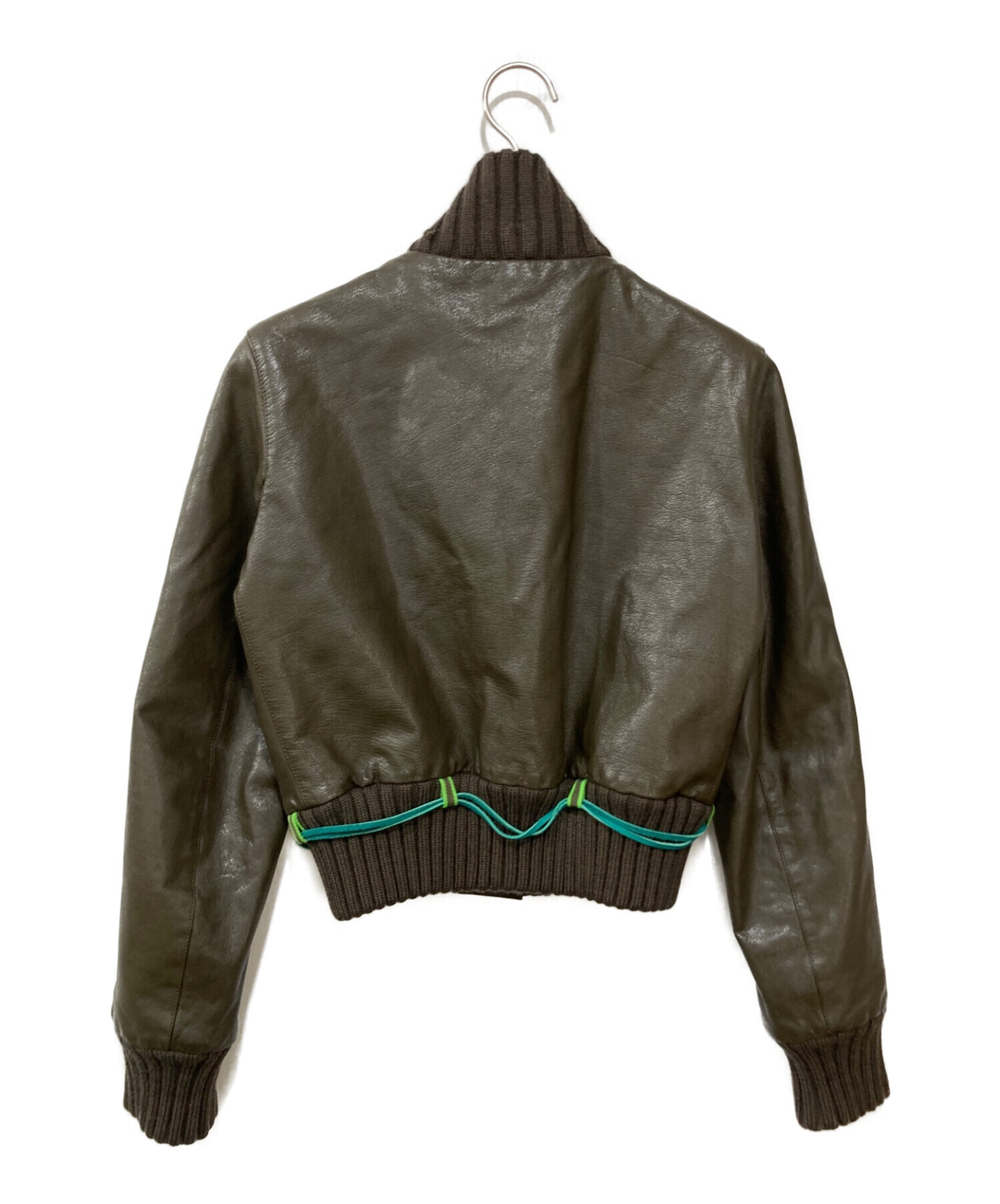 MIU MIU (ミュウミュウ) 90s archive leather Jacket ブラウン サイズ:40