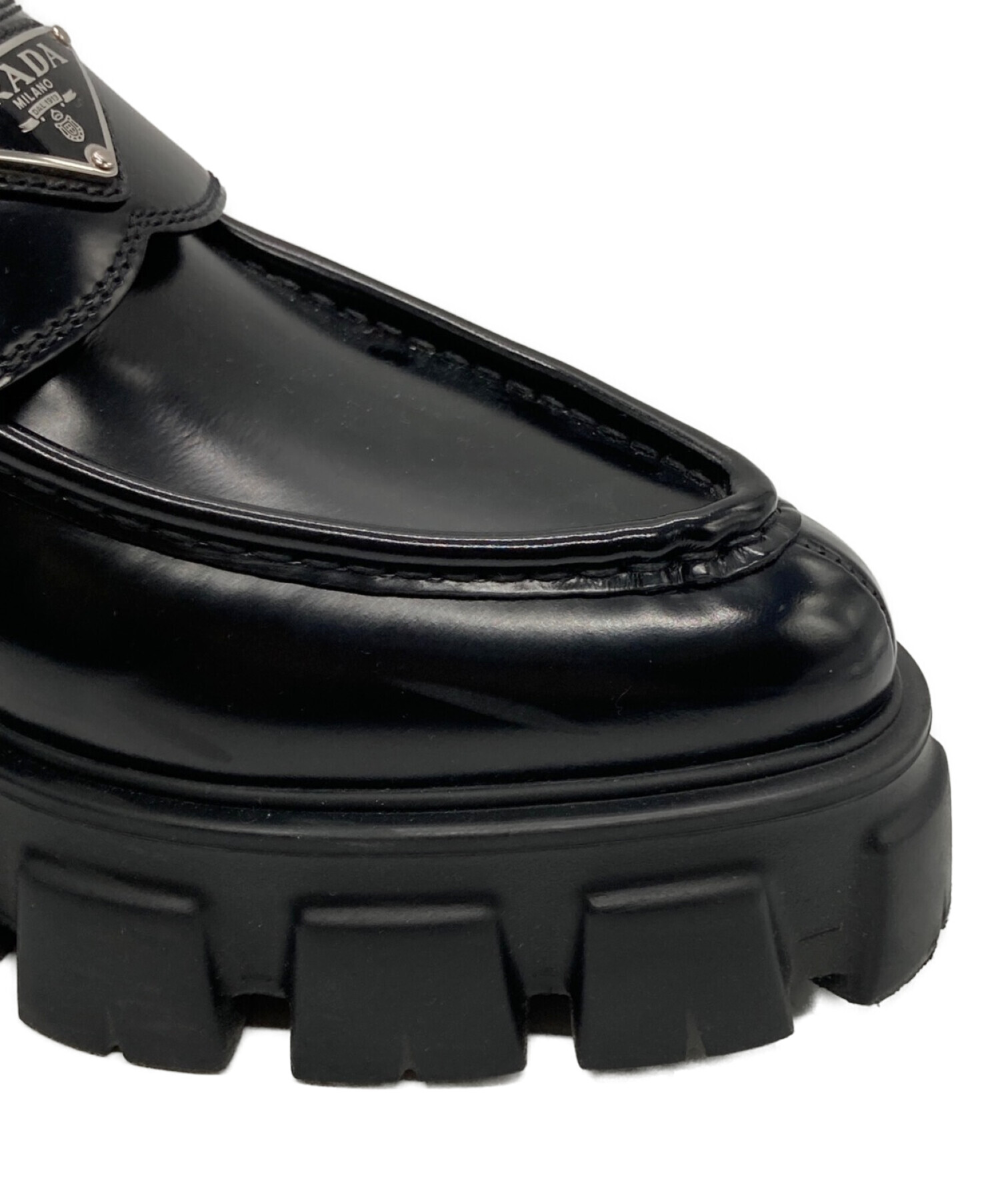 中古・古着通販】PRADA (プラダ) モノリス ブラッシュド レザー 