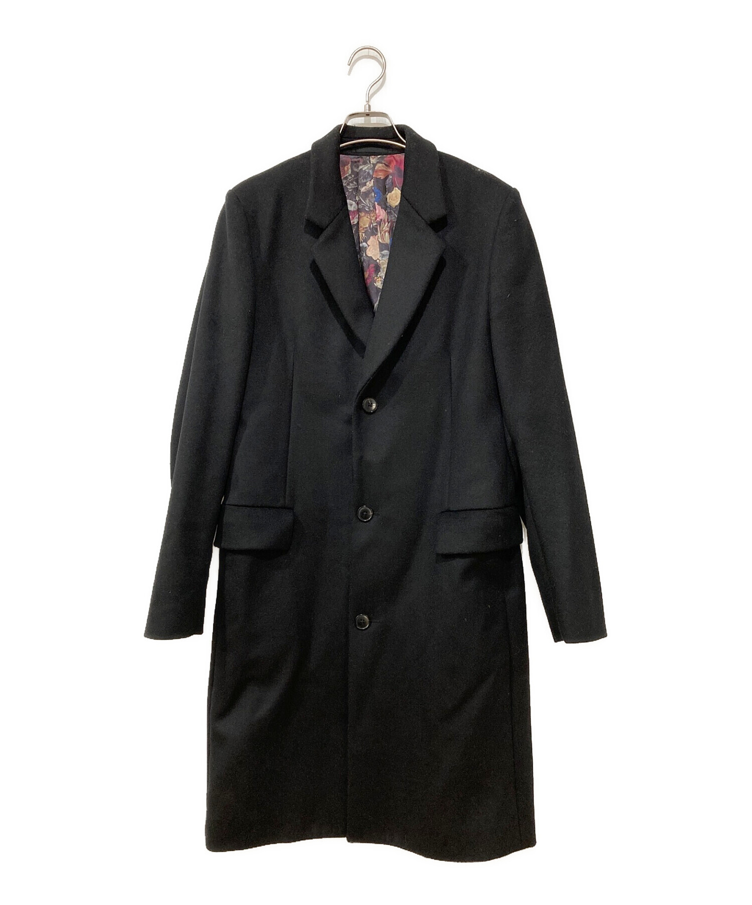 ポールスミス チェスターコート 裏地花柄 極美品」ポールスミス