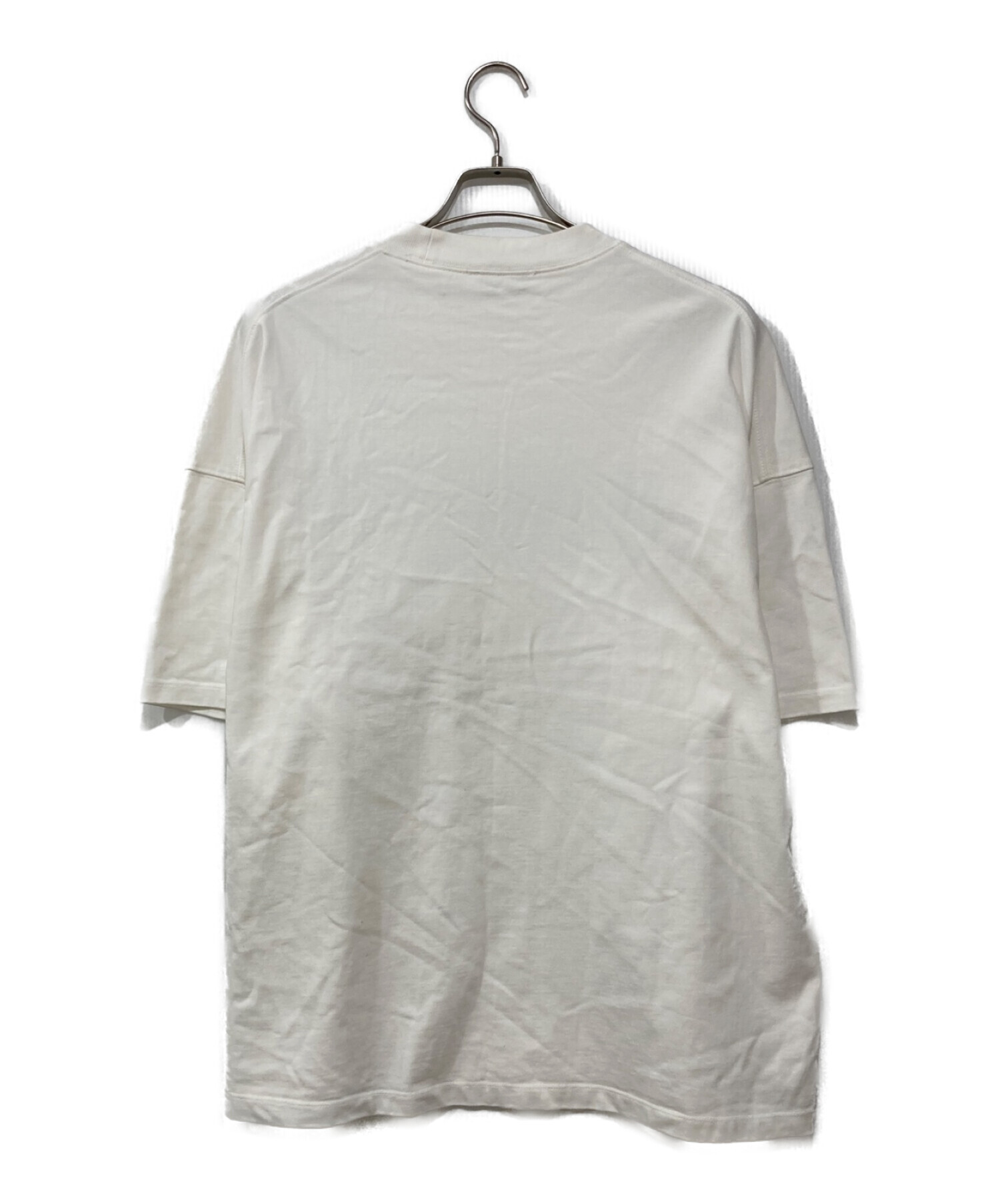 JIL SANDER (ジルサンダー) ボトルネック オーバーサイズ 半袖 Tシャツ ホワイト サイズ:M