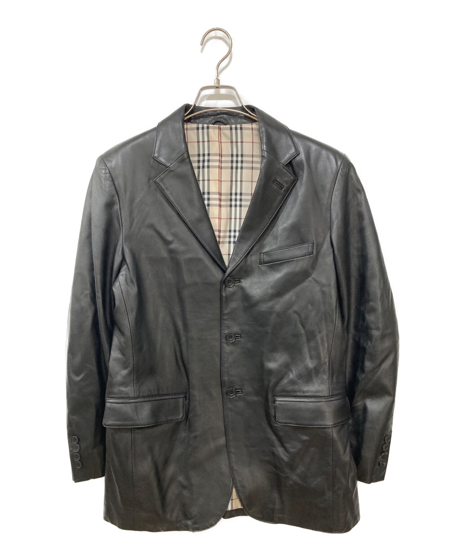 バーバリー ブラックレーベル 羊革ジャケット サイズ:M袖丈62