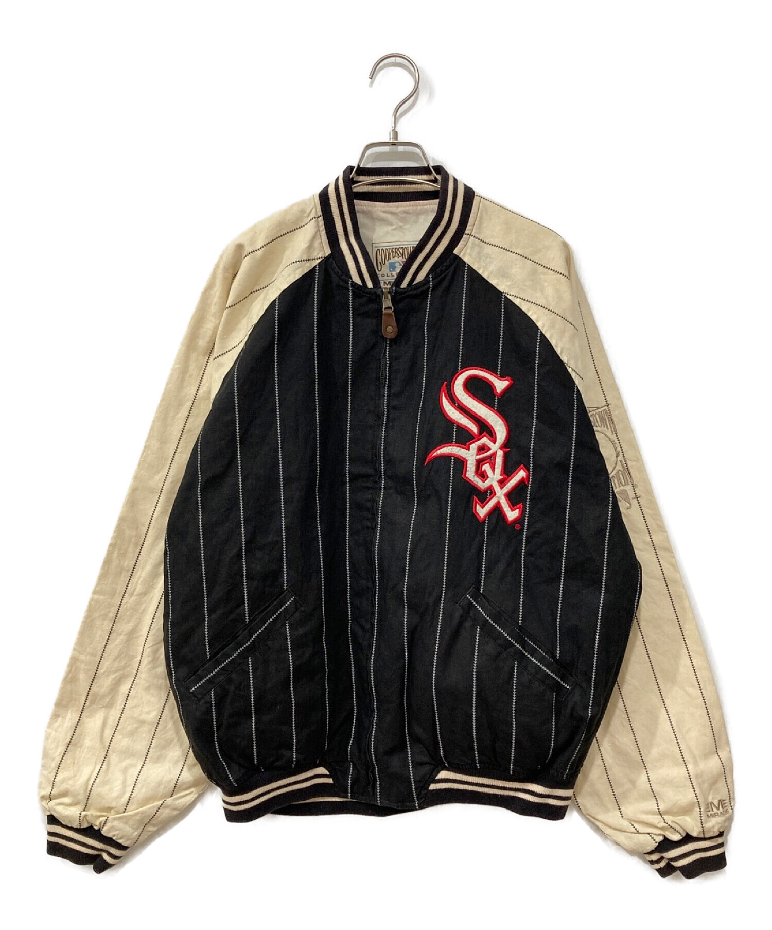 90s NewYork Yankees リバーシブル スタジャン 90's MIRAGE NEW YORK YANKEES リバーシブルストライプスタジャン XL
