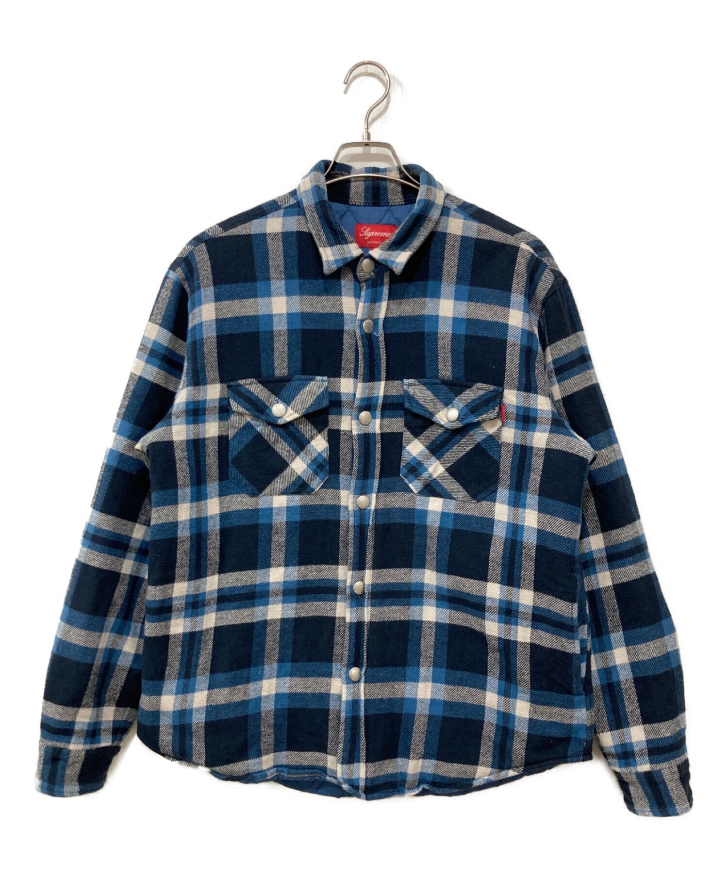 supreme シュプリーム 17AW Quilted Arc Logo Flannel Shirt supreme シュプリーム 17AW Quilted Arc Logo Flannel Shirt