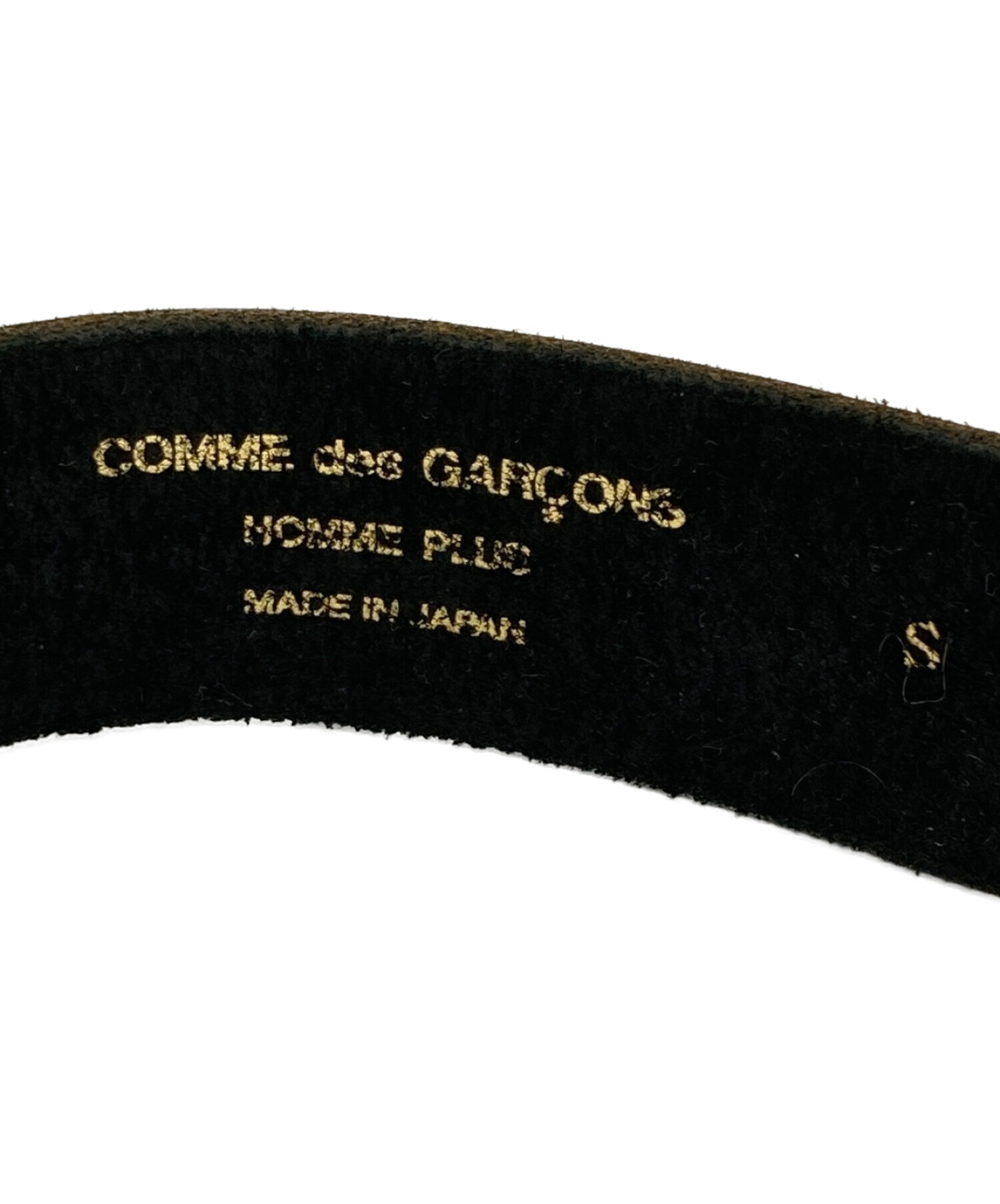 COMME des GARCONS HOMME PLUS (コムデギャルソンオムプリュス) 2連チェーン装飾レザーベルト ブラック
