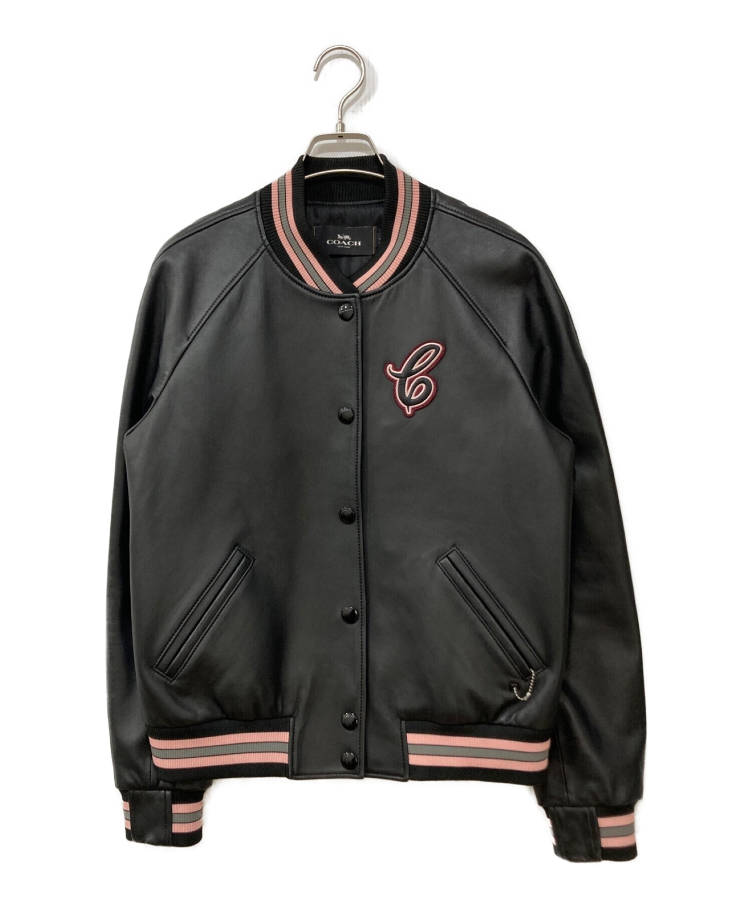 COACH レザージャケット スタジャン ブラック M コーチ COACH LEATHER 