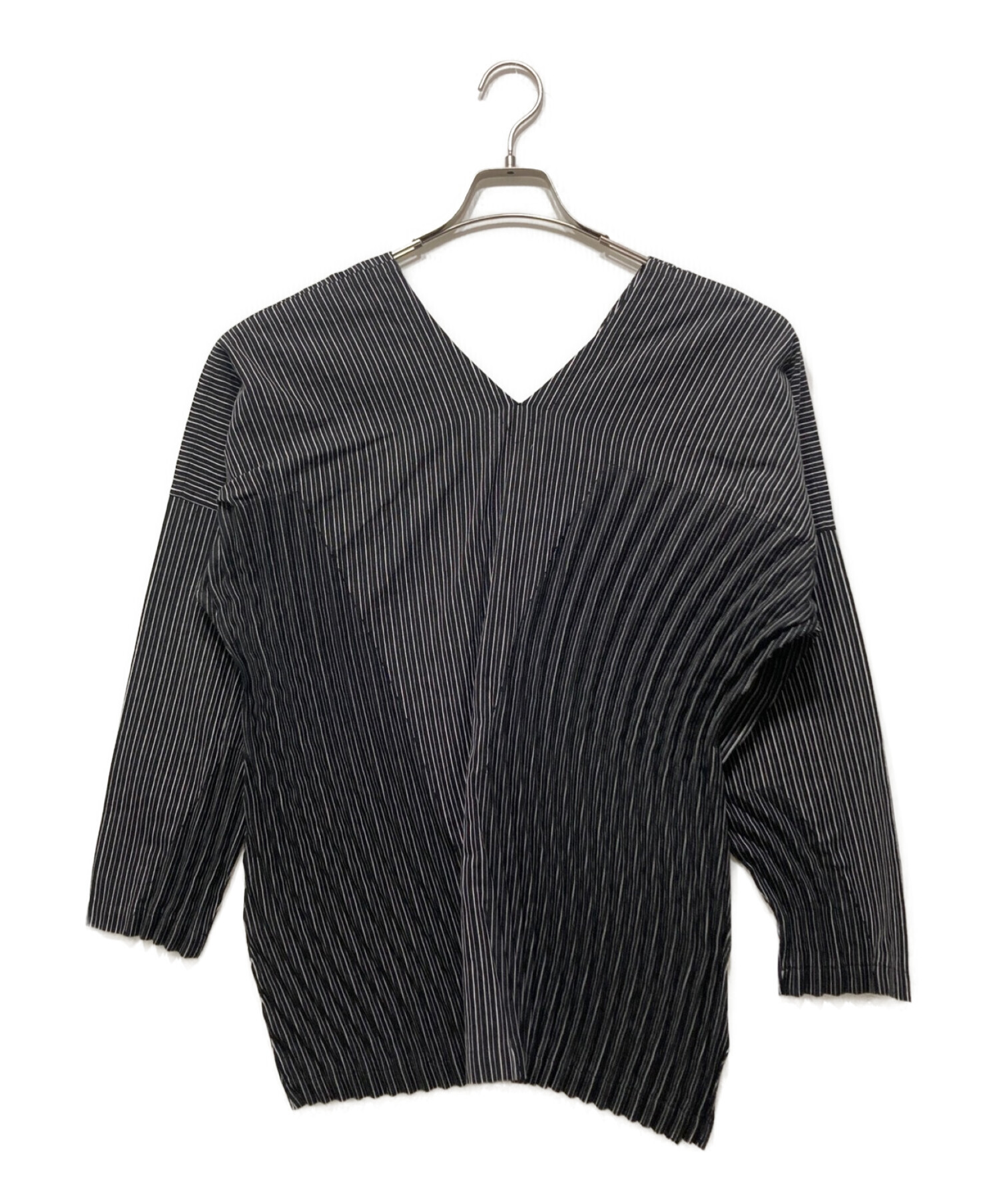 中古・古着通販】ISSEY MIYAKE (イッセイミヤケ) ストライププリーツ V 
