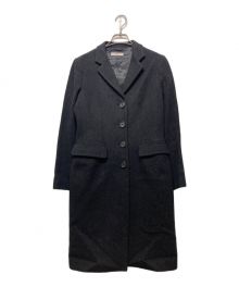 中古・古着通販】PRADA (プラダ) チェスターコート ブラック サイズ:42 