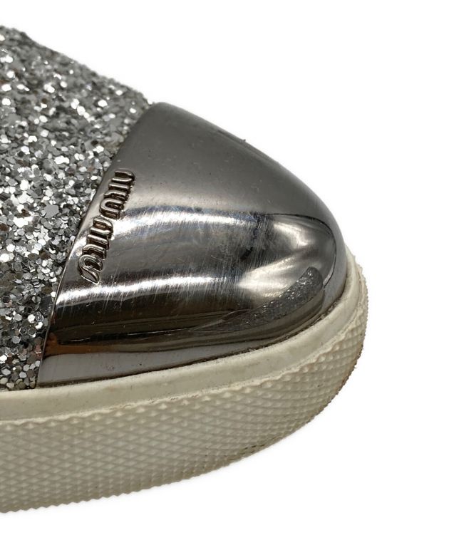 中古・古着通販】MIU MIU (ミュウミュウ) グリッタースリッポン 