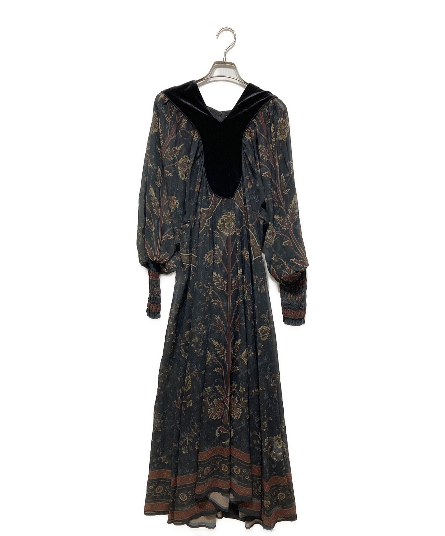 AMERI／VELOUR DOCKING SCARF DRESS レディース 