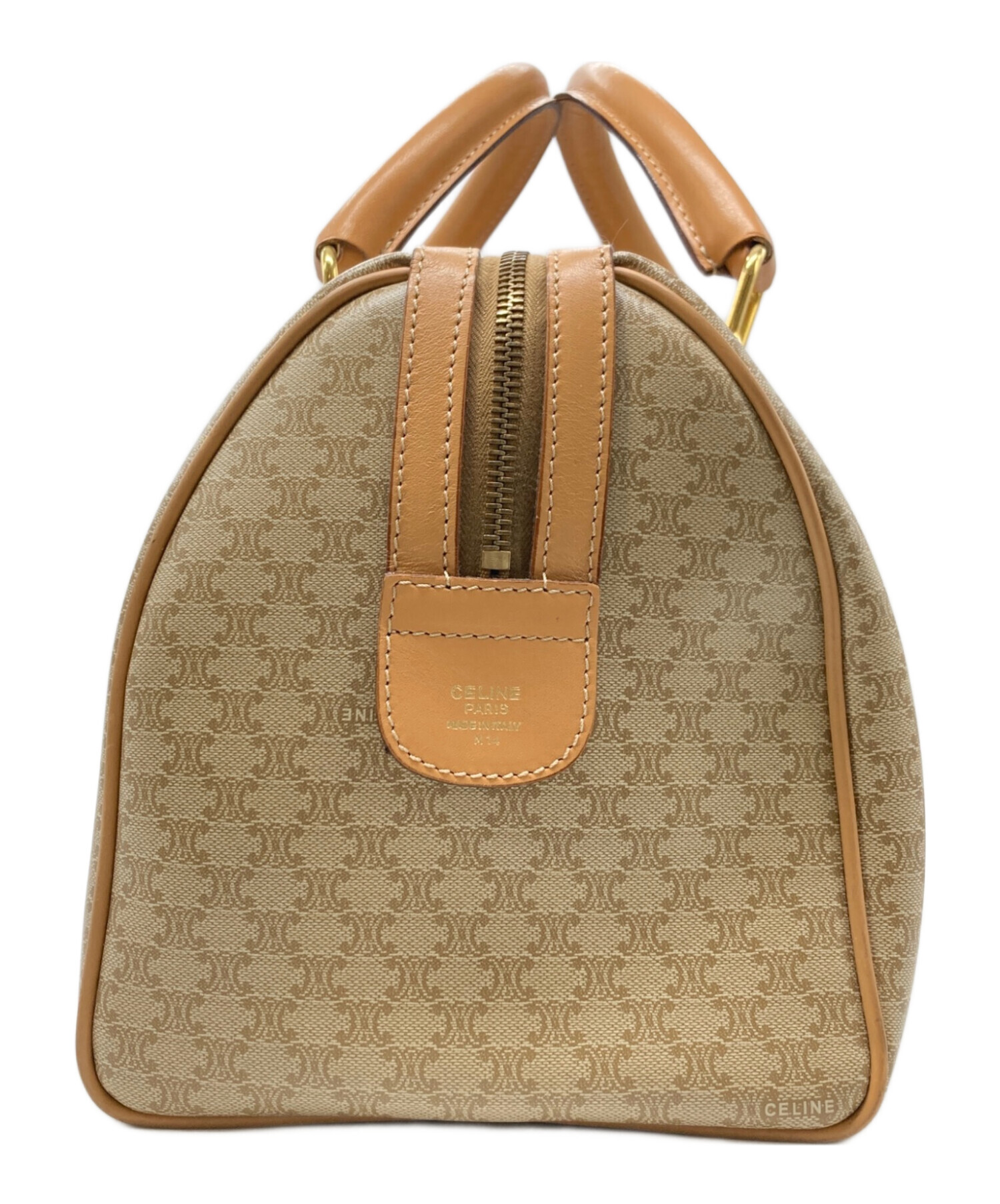 CELINE マカダム柄 ミニハンドバッグ 味わい深い 