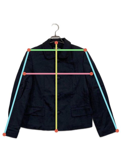 極美品✨tricotコムデギャルソンJUNYA期丸襟異素材コンビフリル 