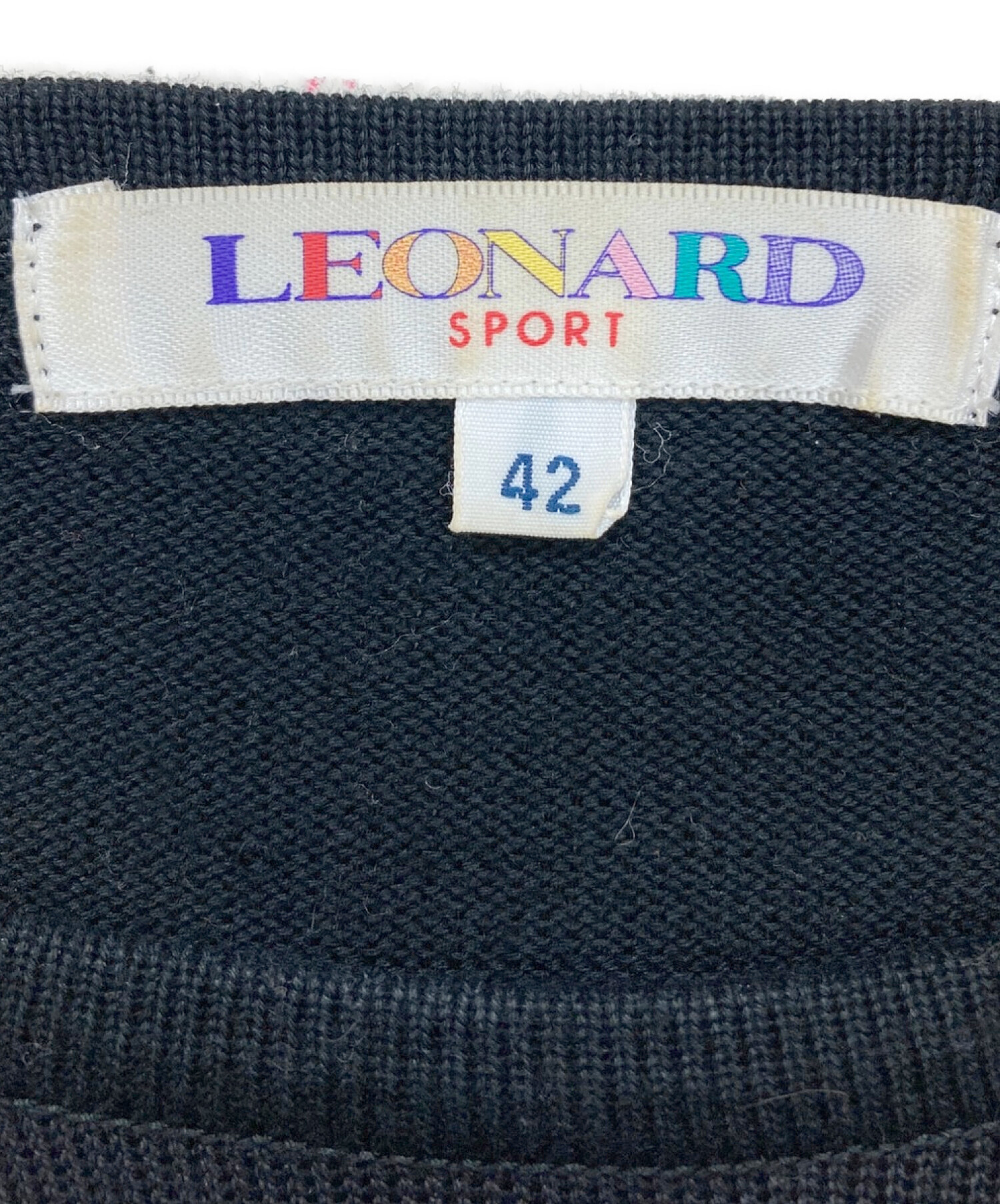 LEONARD SPORT (レオナール スポーツ) コットンニット ブラック サイズ:L