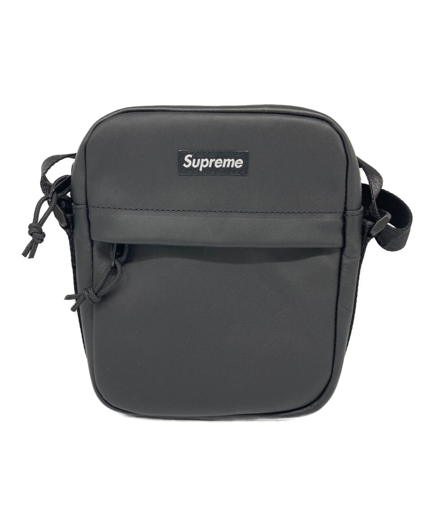 SUPREME (シュプリーム) Leather Shoulder Bag ブラック