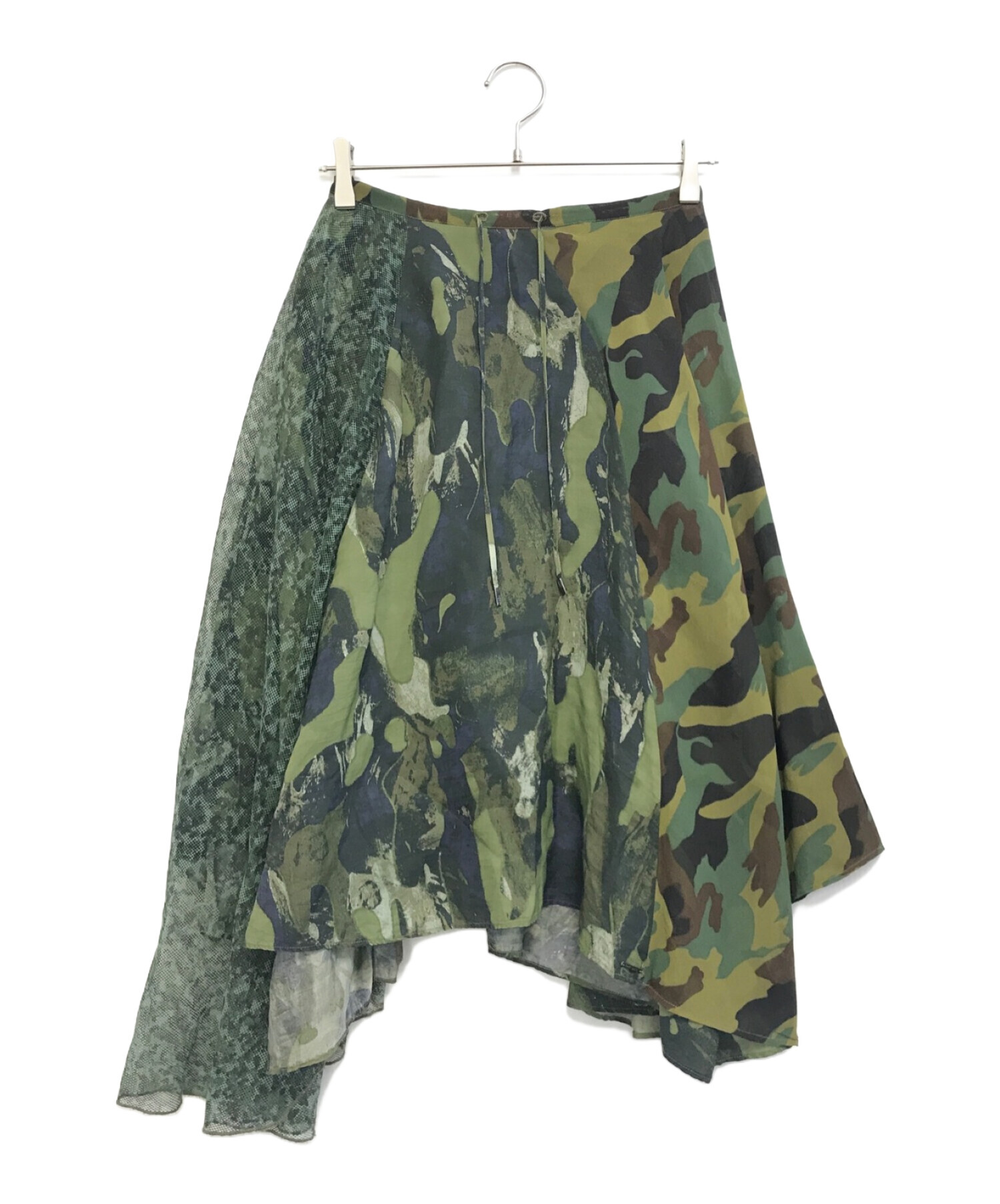 中古・古着通販】DIESEL (ディーゼル) 迷彩柄アシンメトリースカート  