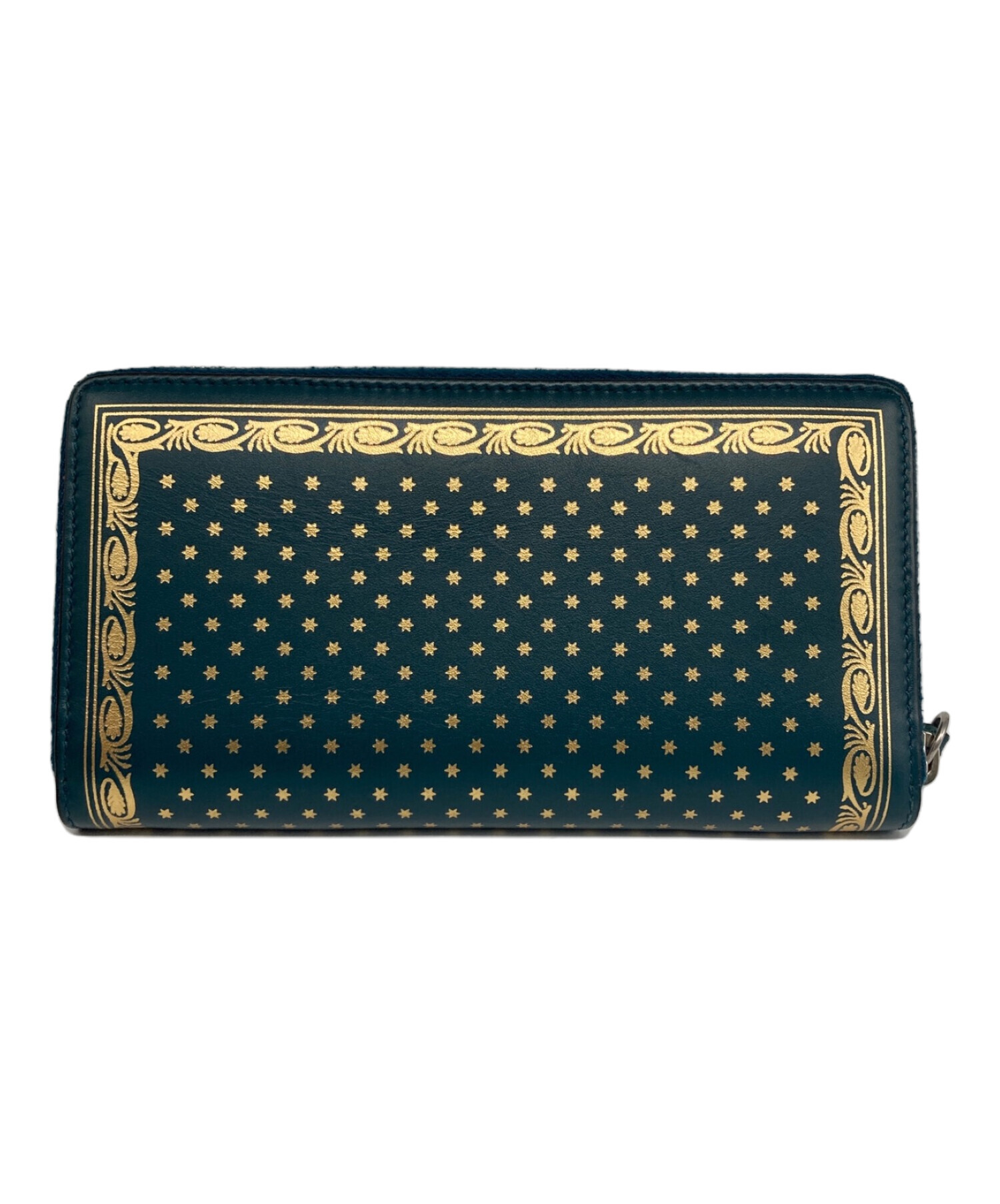 中古・古着通販】GUCCI (グッチ) GUCCYセガロゴ長財布 グリーン 