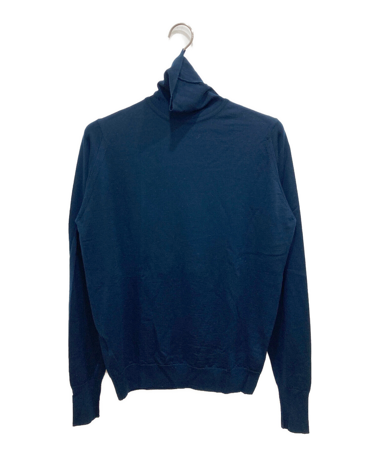 JOHNSMEDLEY /タートルネックニット/sizeM/ネイビー