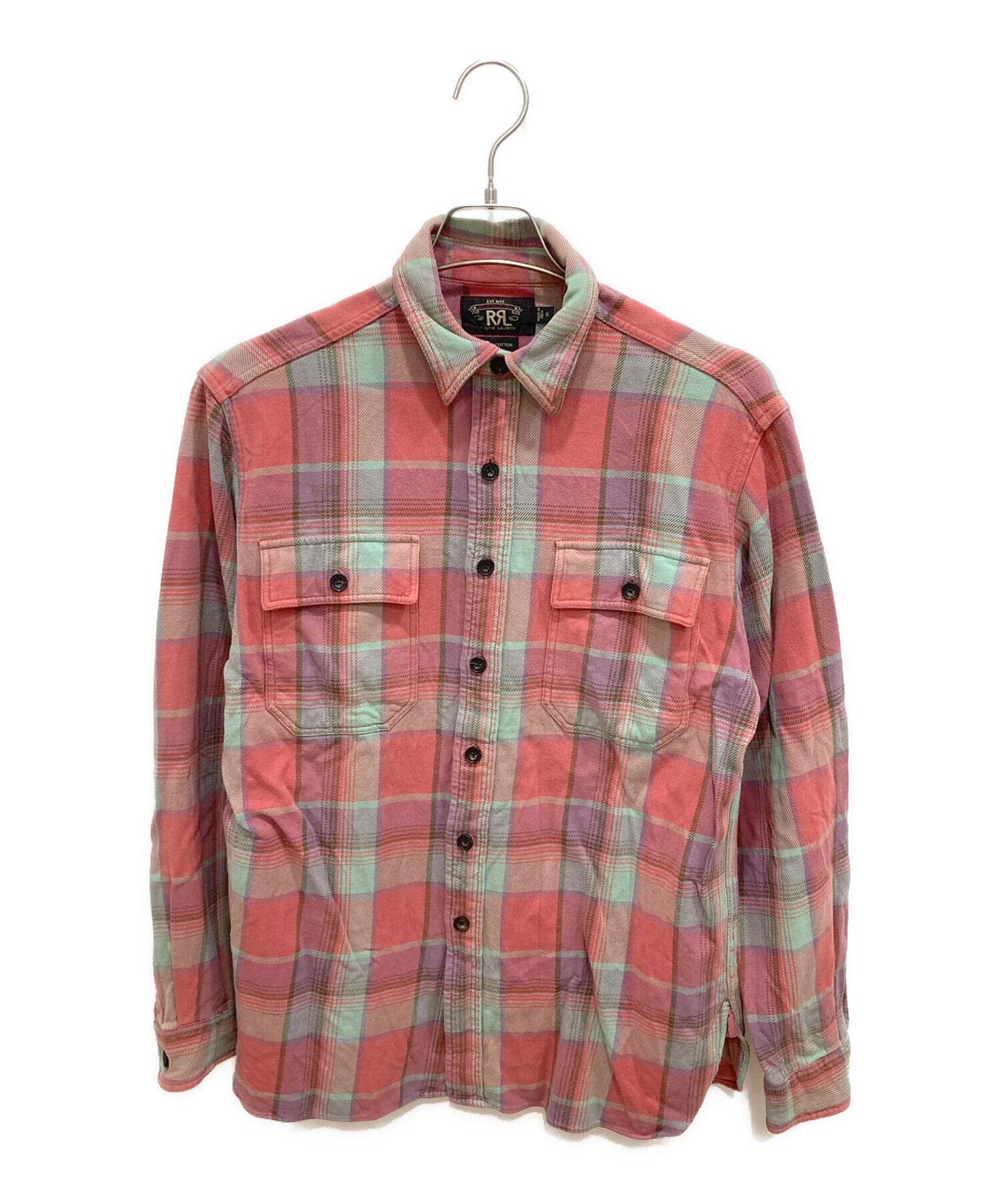 中古・古着通販】RRL (ダブルアールエル) ネルシャツ レッド サイズ:S 