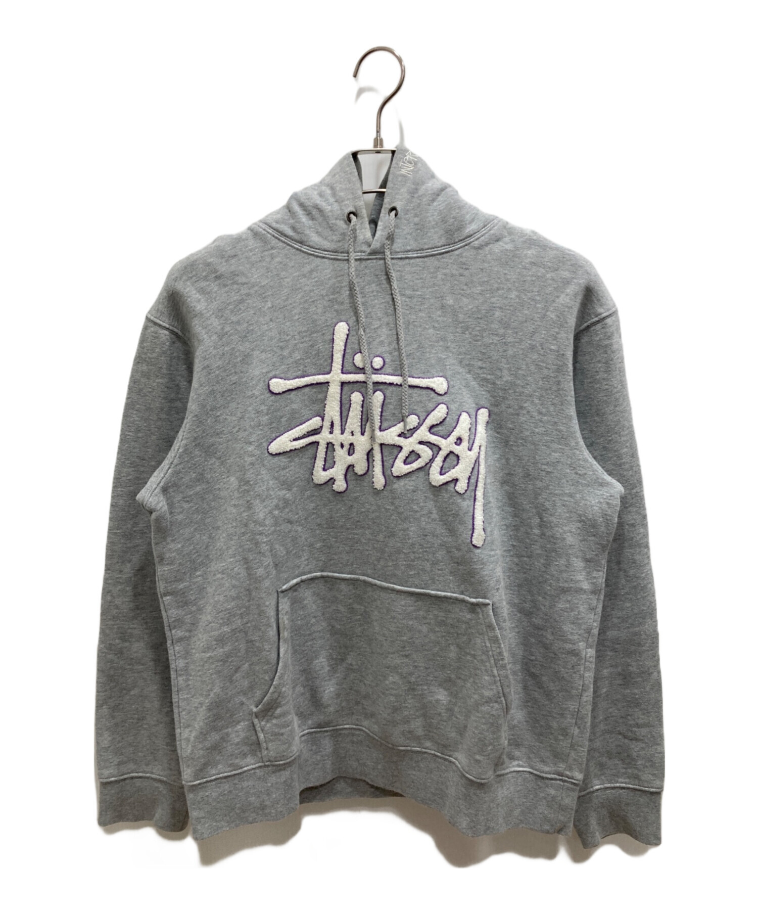 中古・古着通販】stussy (ステューシー) プルオーバーパーカー グレー 